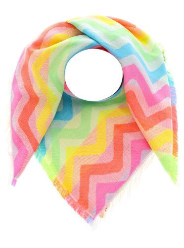 Kurt Kölln – Zwillingsherz Damen Schal Regenbogen ZickZack