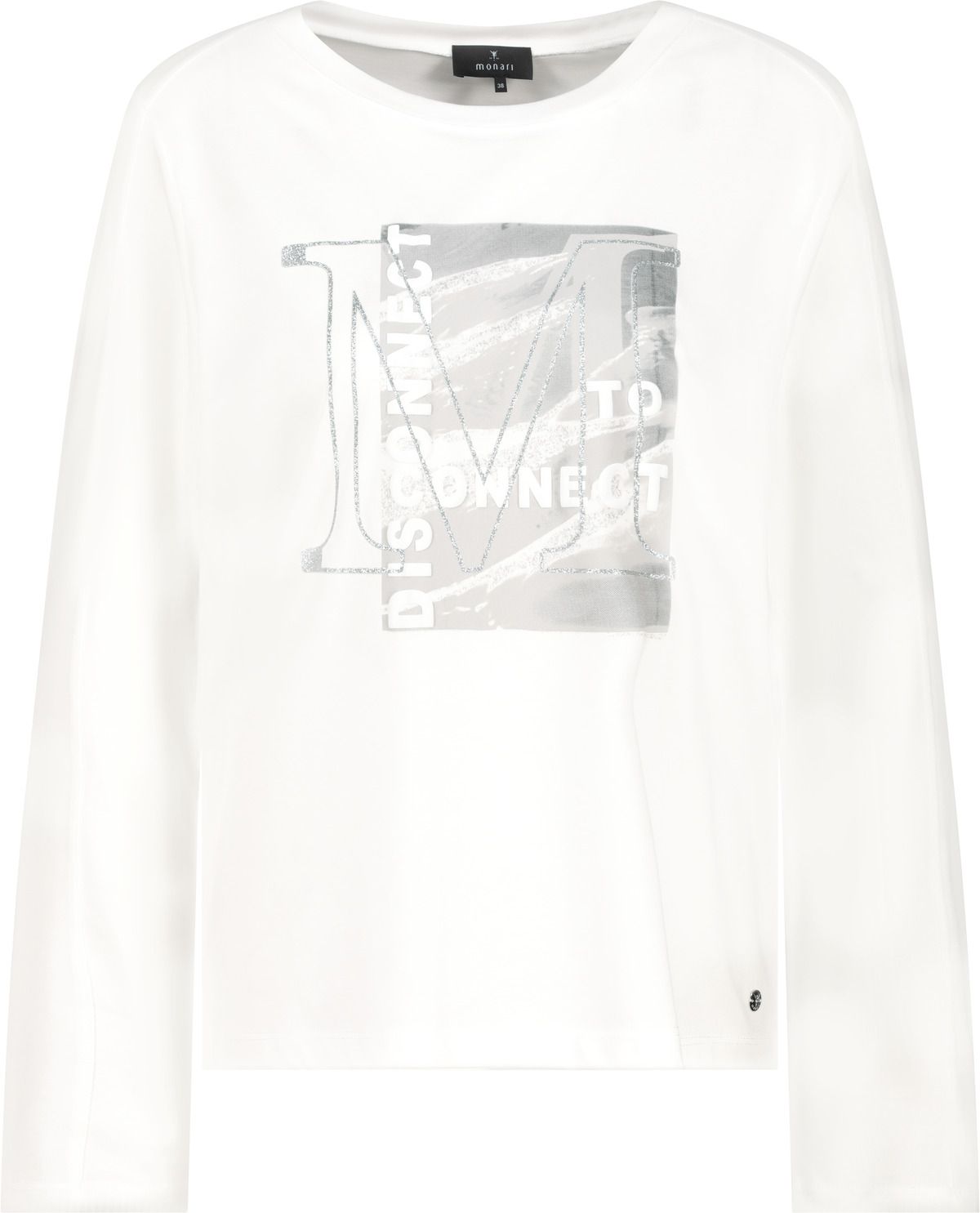 Monari Damen Longsleeve Shirt weiß