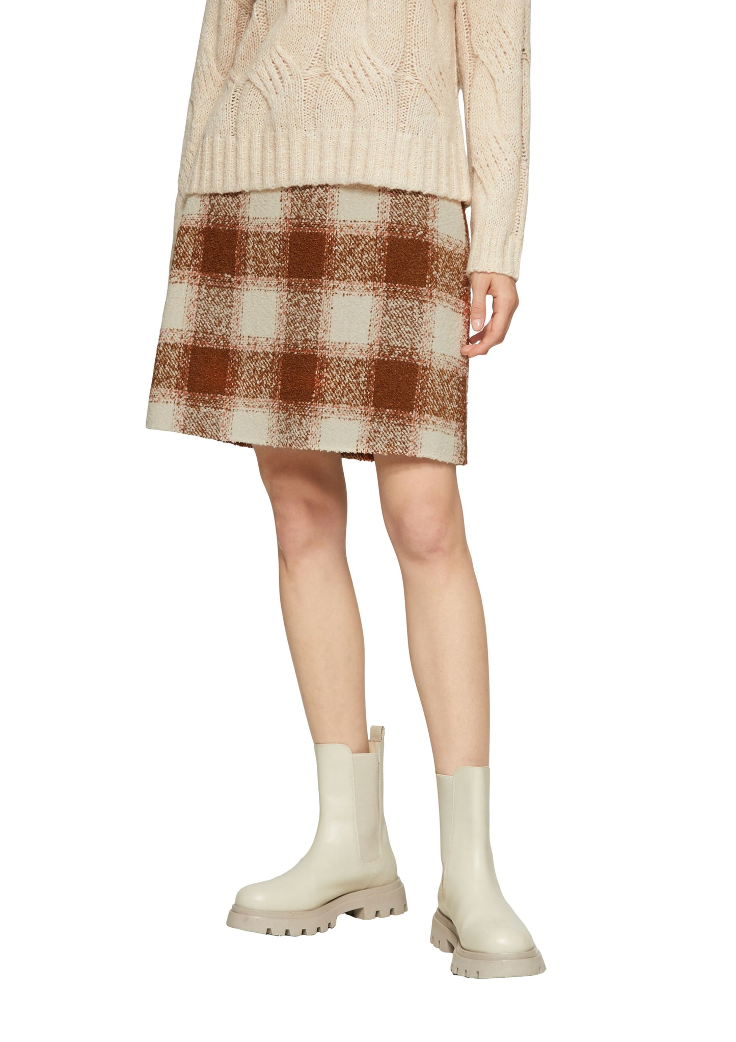 s. Oliver Damen Rock beige