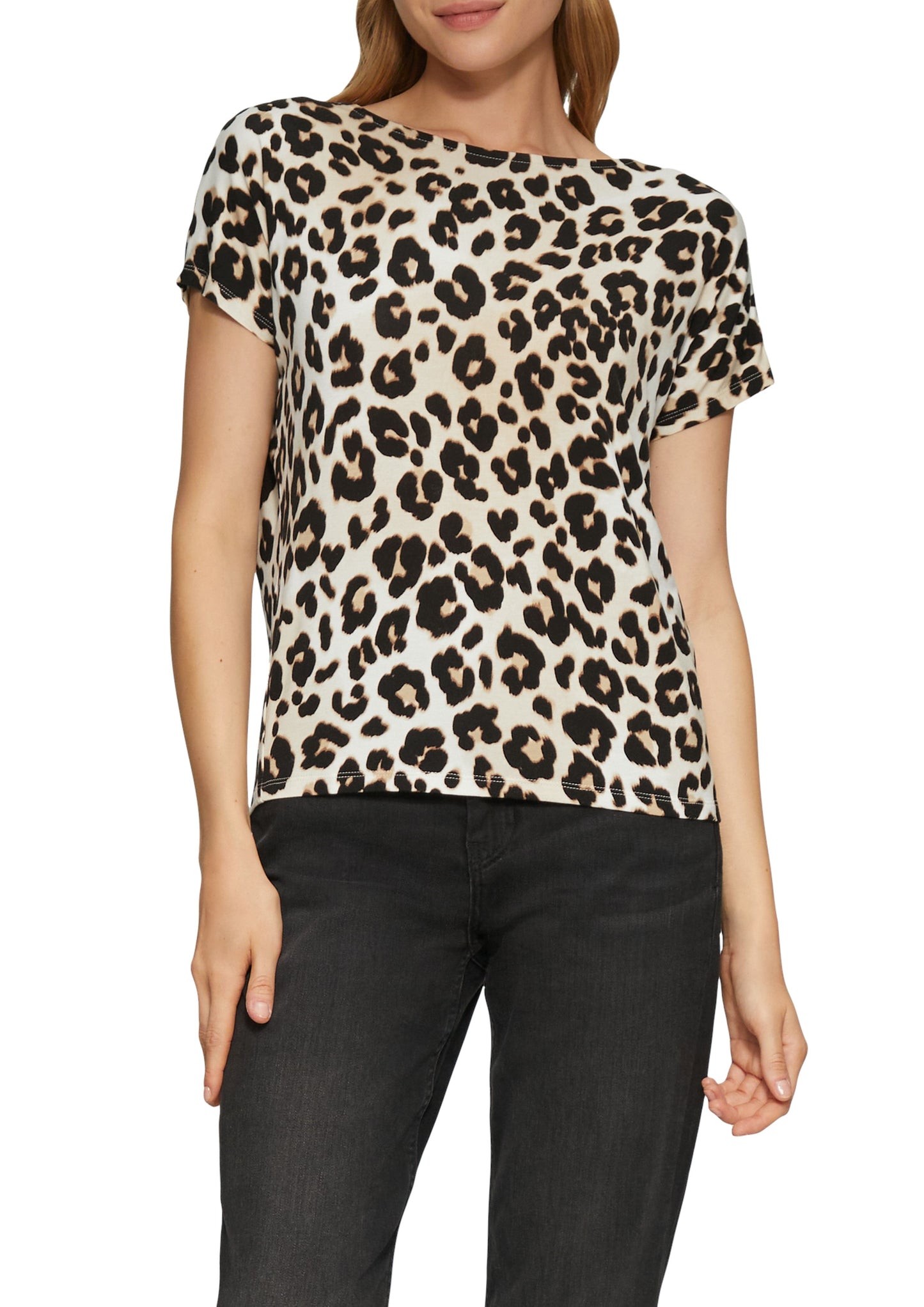 s. Oliver Damen T-Shirt weiß