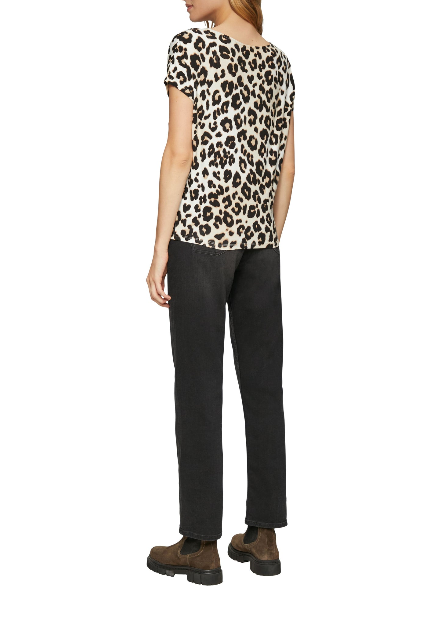 s. Oliver Damen T-Shirt weiß