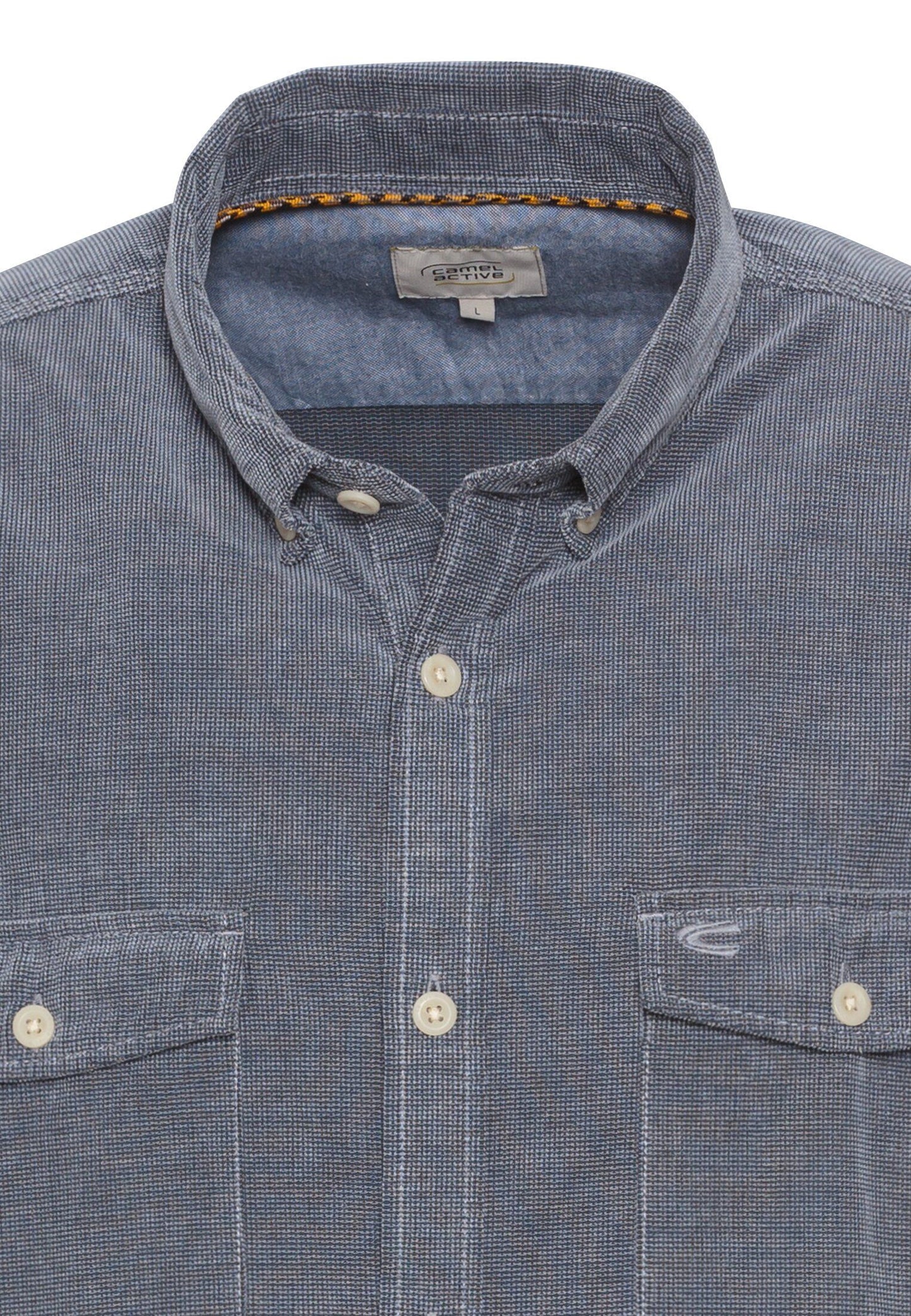 Camel Active Herren Langarm Hemd blau