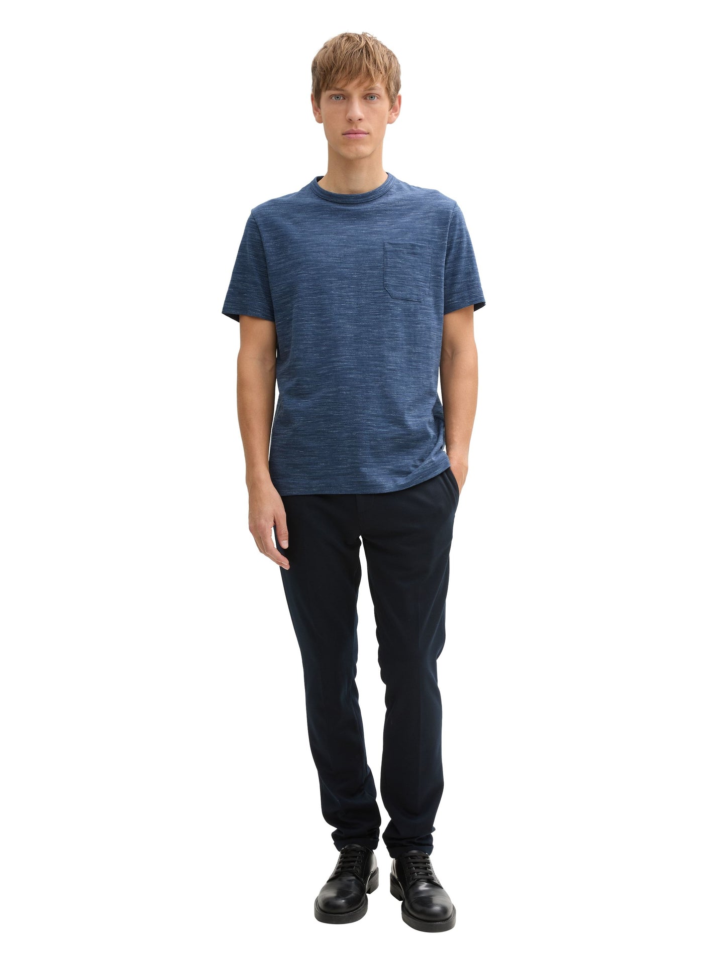 Tom Tailor Herren T-Shirt mit Brusttasche blau
