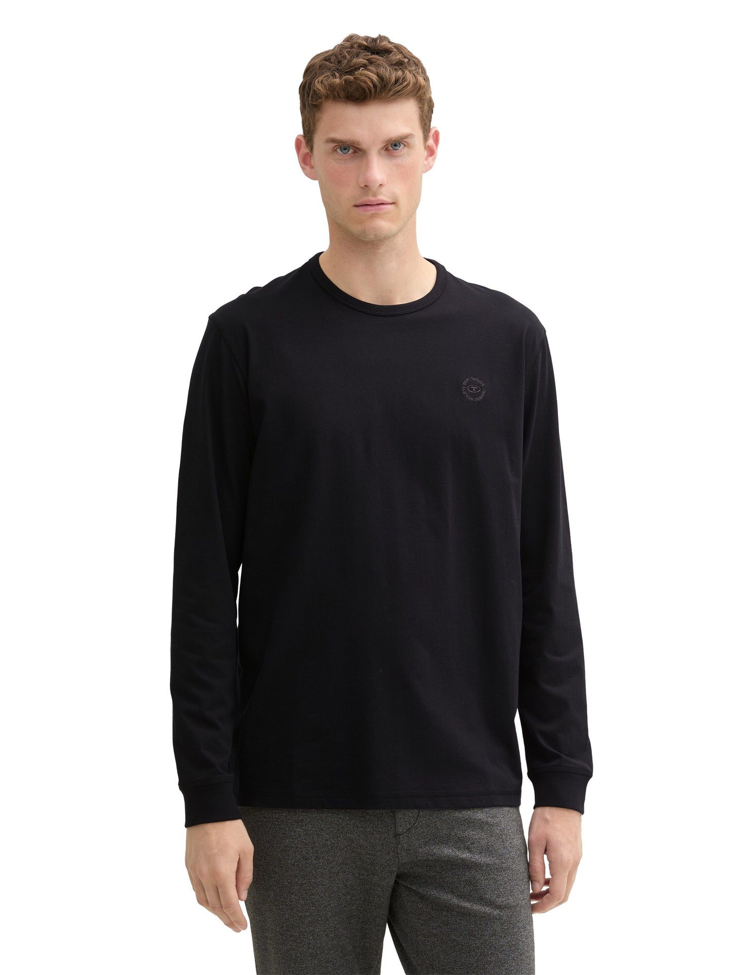 Tom Tailor – Tom Tailor Herren Longsleeve mit Logo-Print