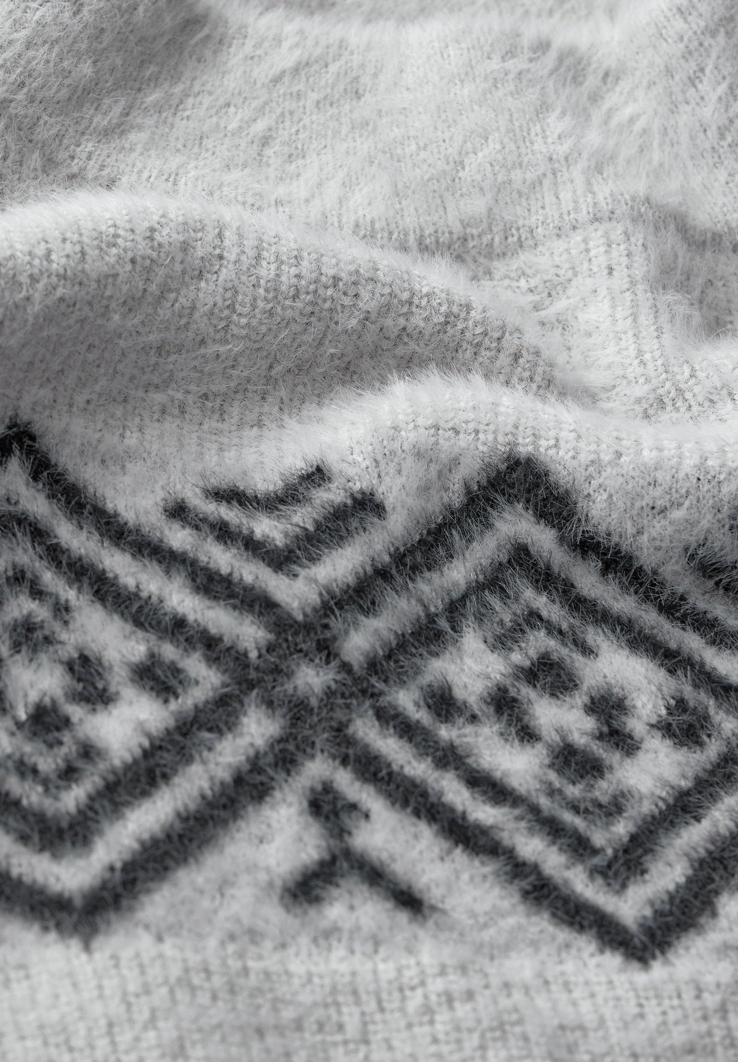Cecil Damen Federgarn-Pullover grau