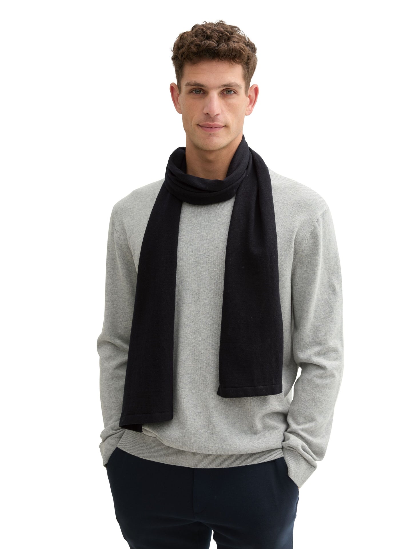 Tom Tailor Herren Schal schwarz