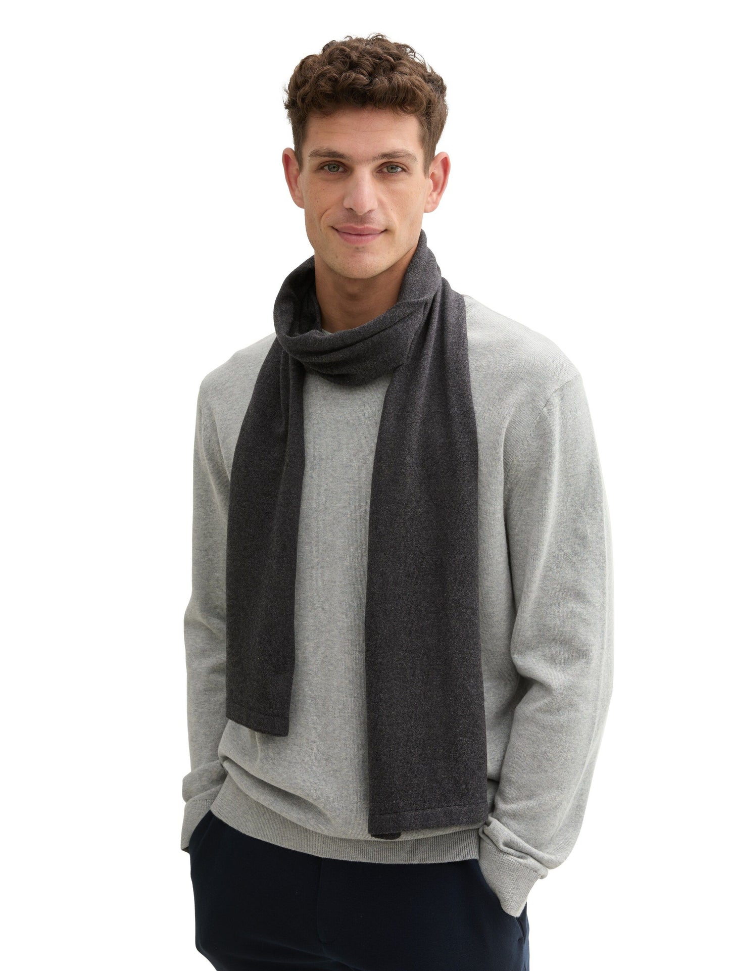 Tom Tailor Herren Schal grau