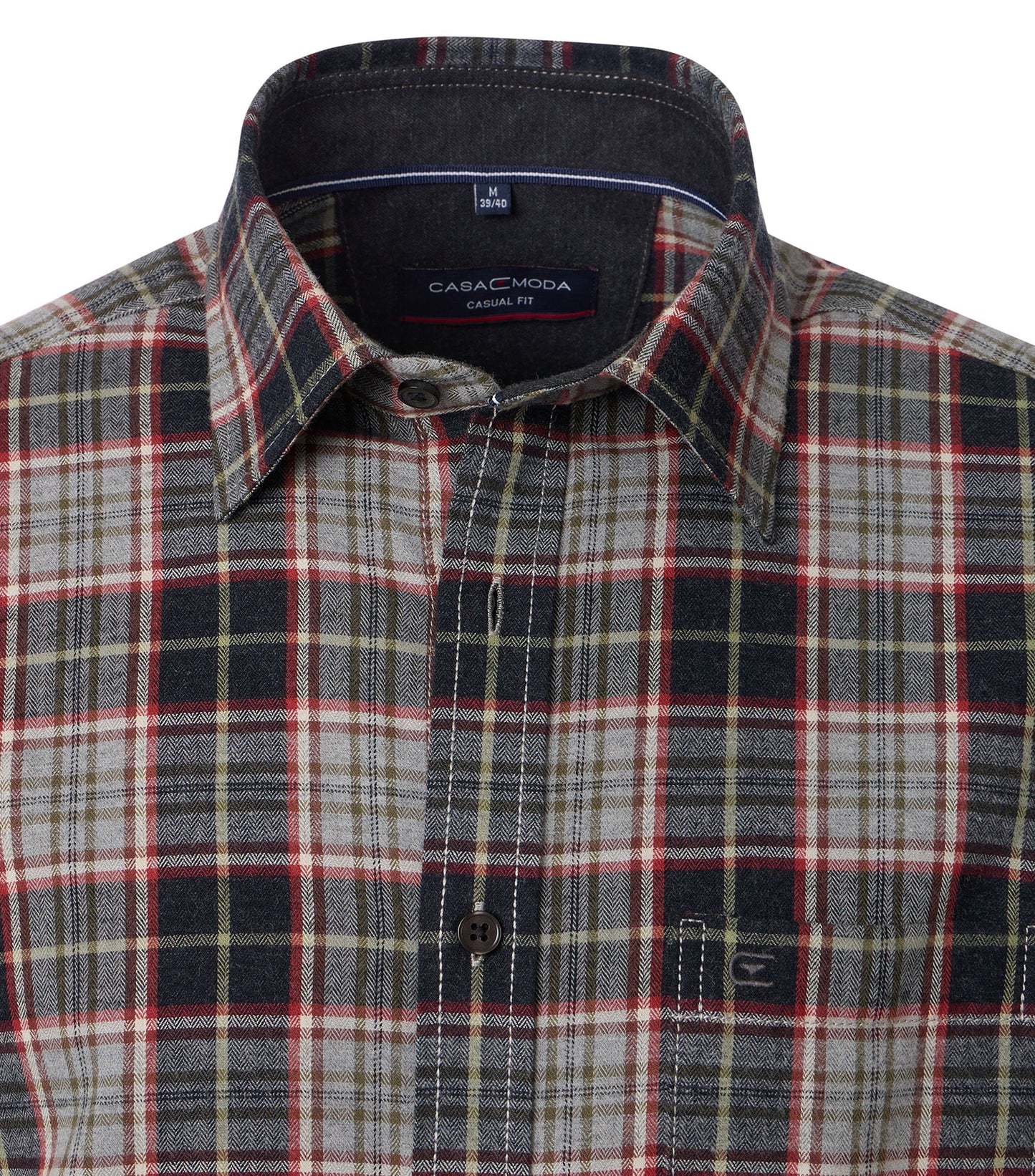 Casa Moda Herren Freizeithemd grau