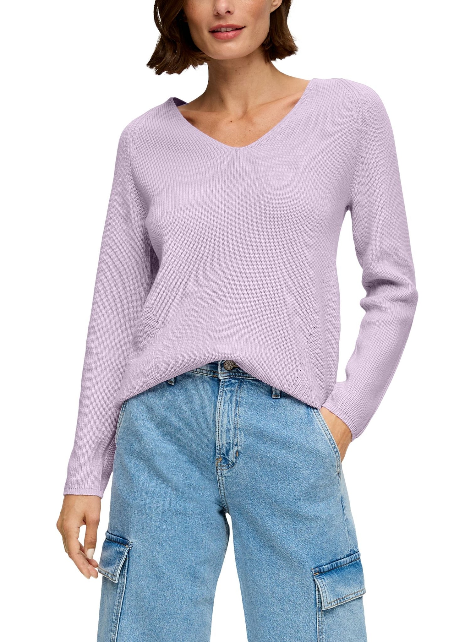 s.Oliver Damen Strickpullover violett