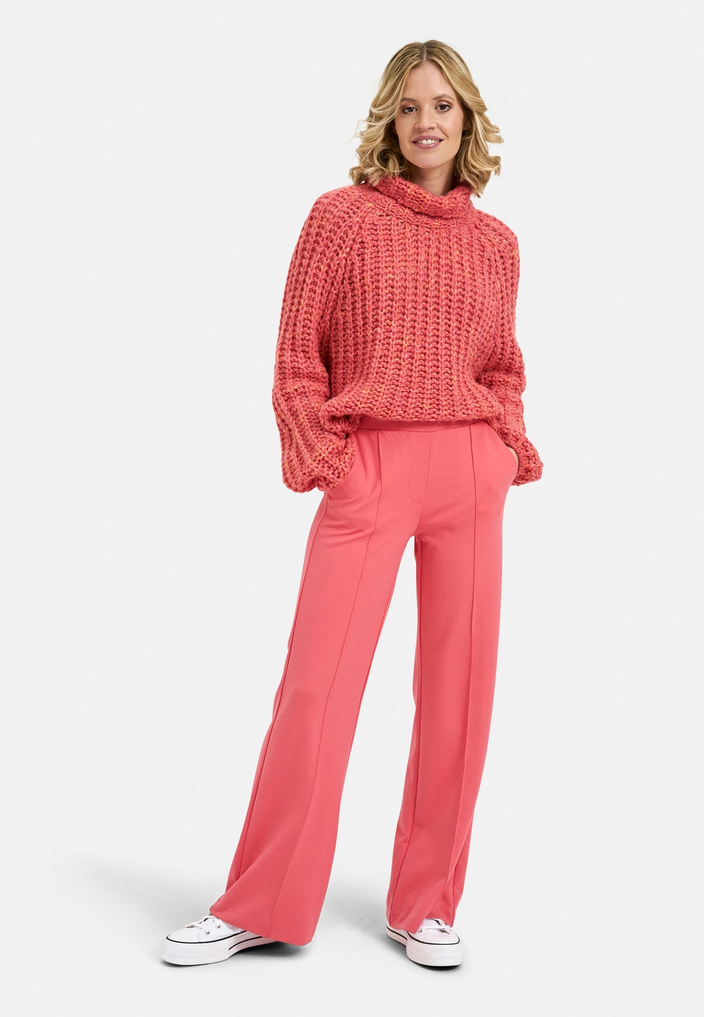 Smith&Soul Damen Pullover Effect Yarn rosa
