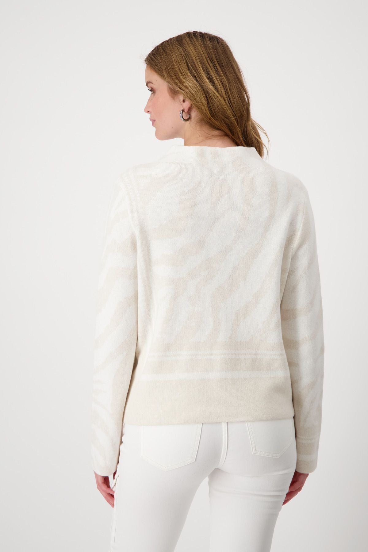 Monari Damen Pullover weiß