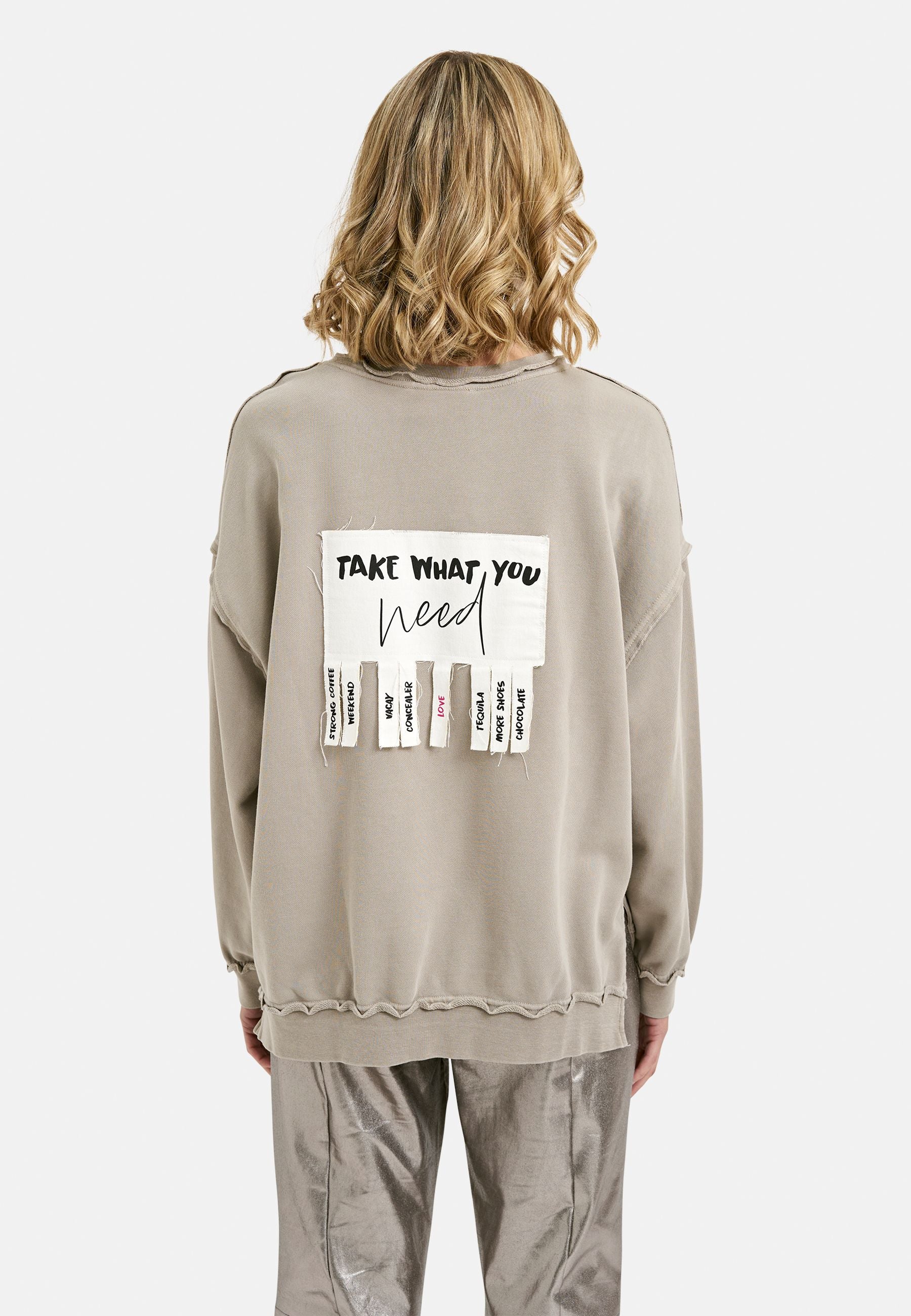 Smith&Soul Damen Sweatshirt Used Look beige