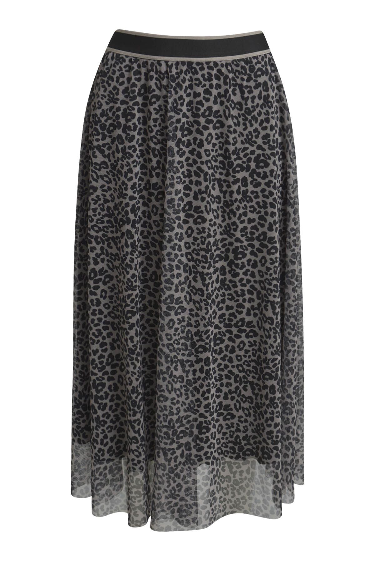 Smith&Soul Damen Bedruckter Netzrock beige