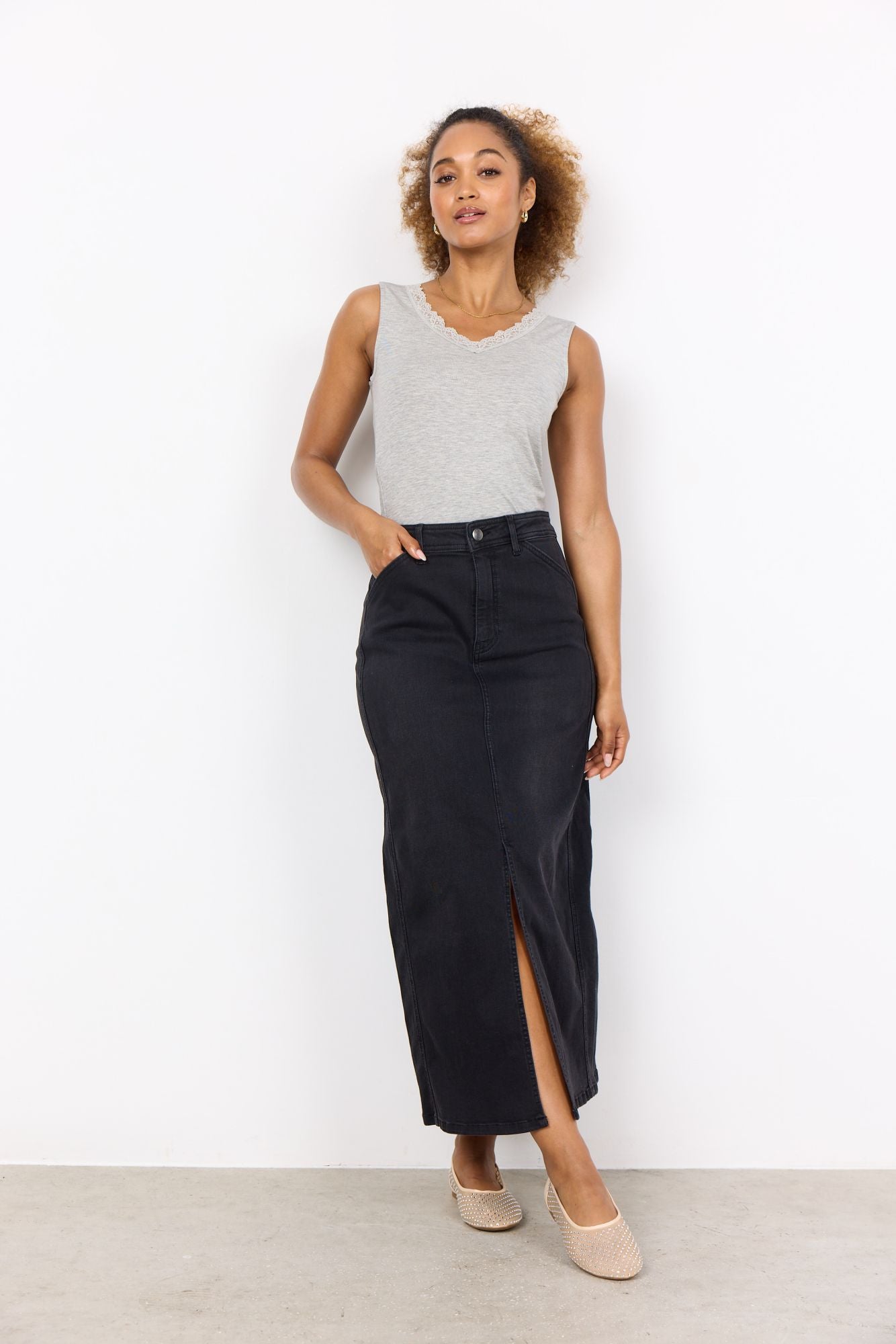 Soyaconcept Damen Rock KIMBERLY 32 grau