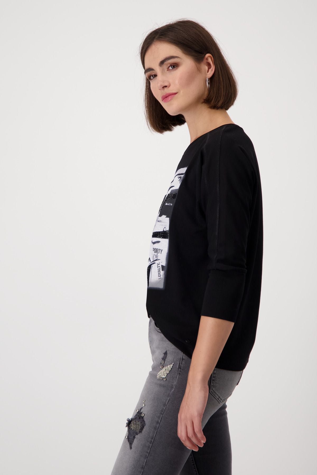 Monari Damen Sweatshirt schwarz