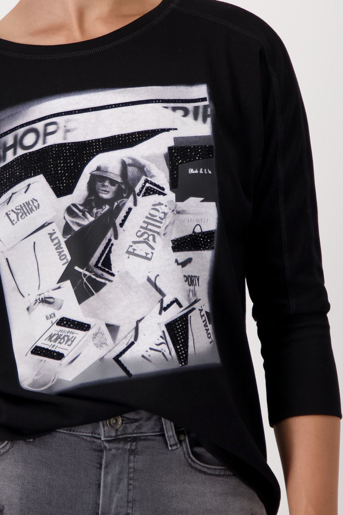 Monari Damen Sweatshirt schwarz