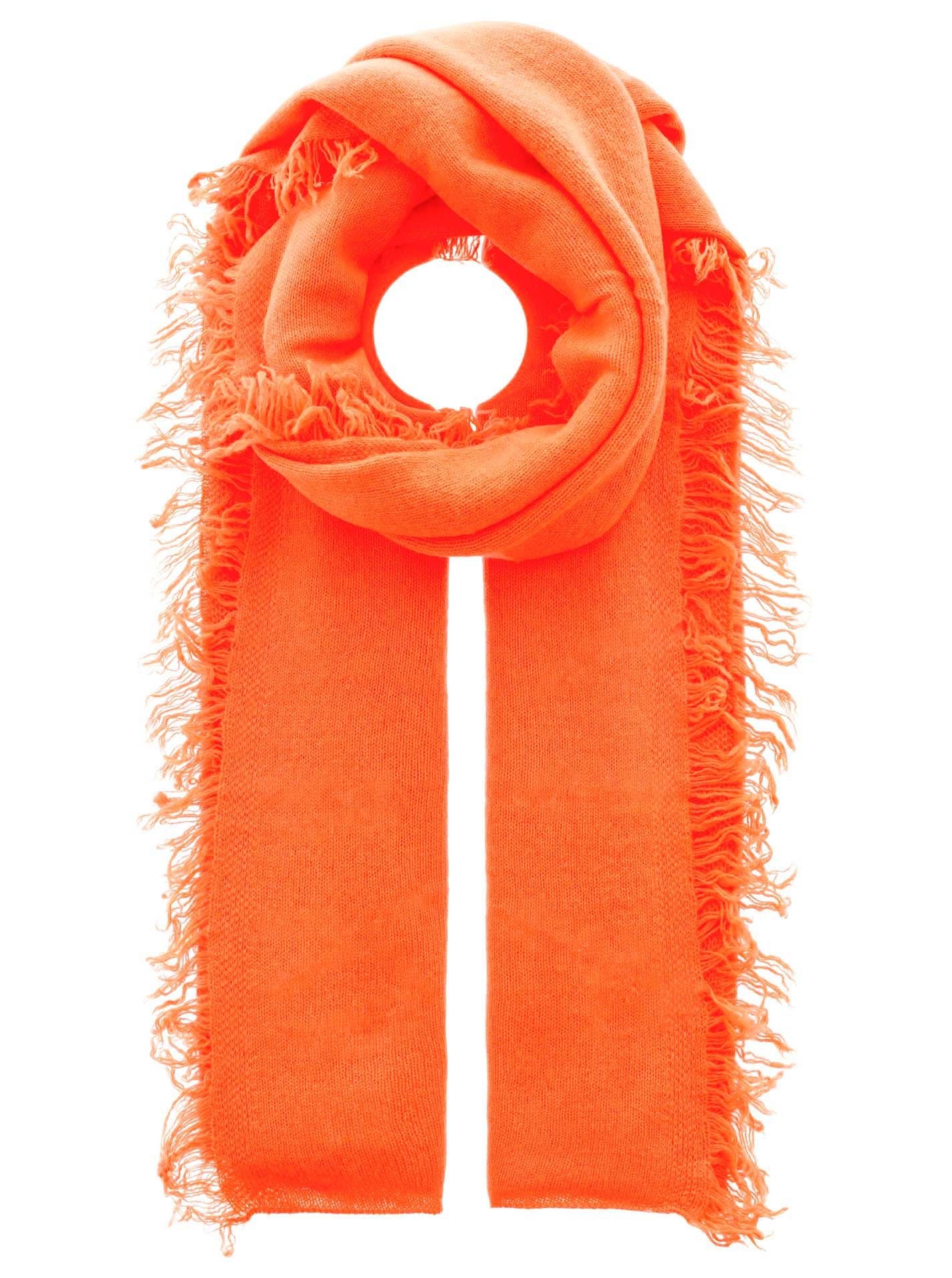 Kurt Kölln Damen Fransenschal Cashmere orange