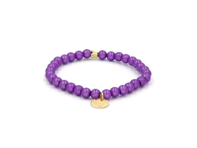 Ella in Love Damen Perlenarmband 6mm lila