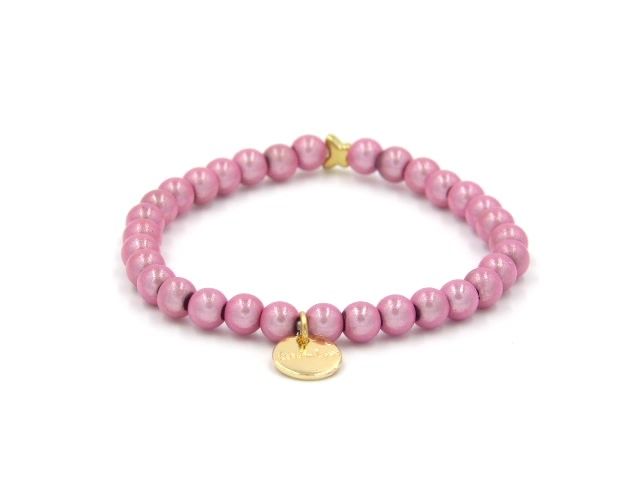 Ella in Love Damen Perlenarmband 6mm rosa