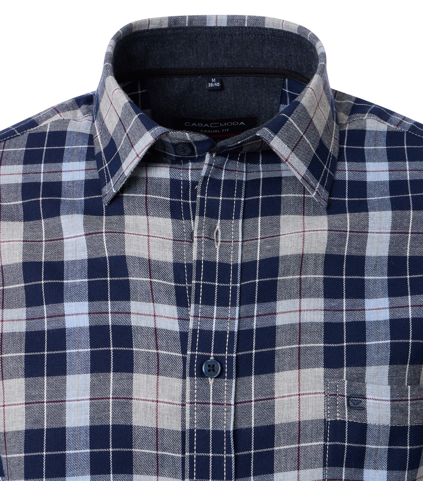 Casa Moda Herren Freizeithemd blau