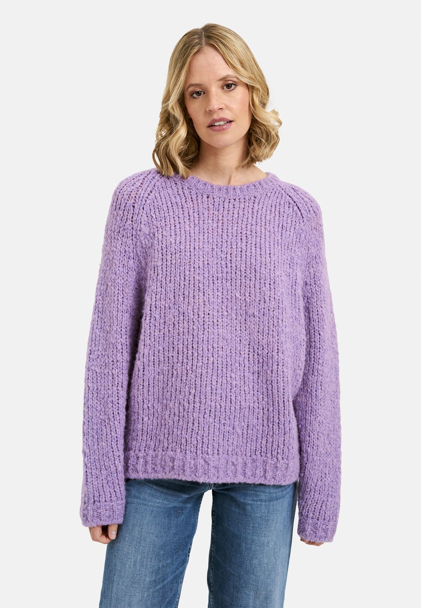 Smith&Soul Damen Pullover Raglanstrick violett