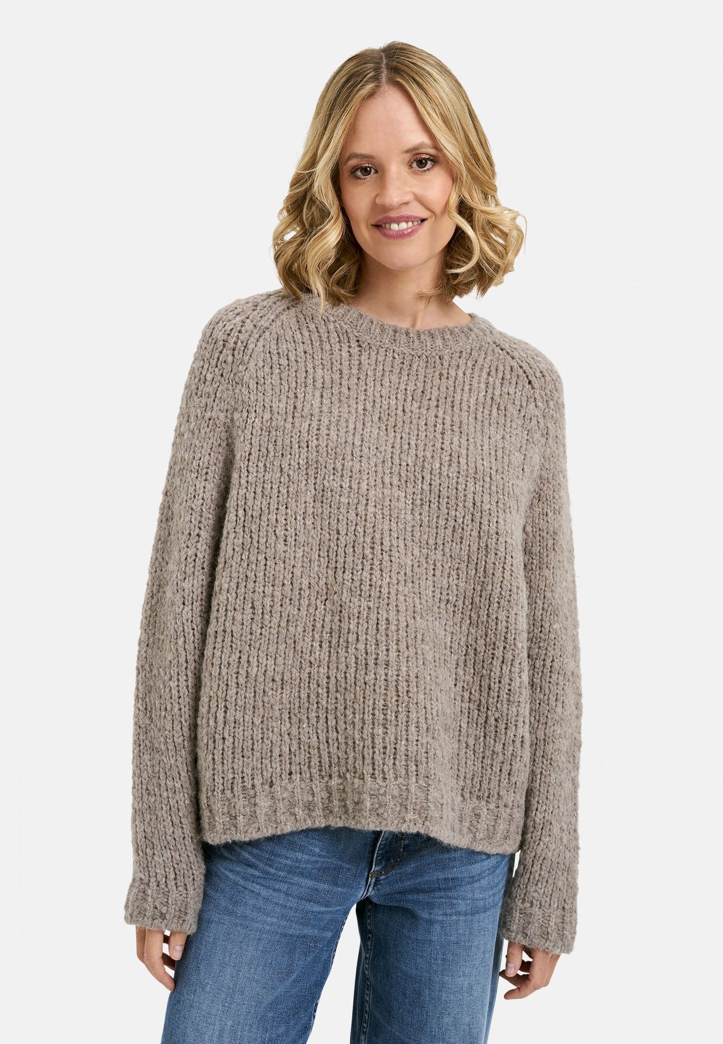 Smith&Soul Damen Raglanstrick beige
