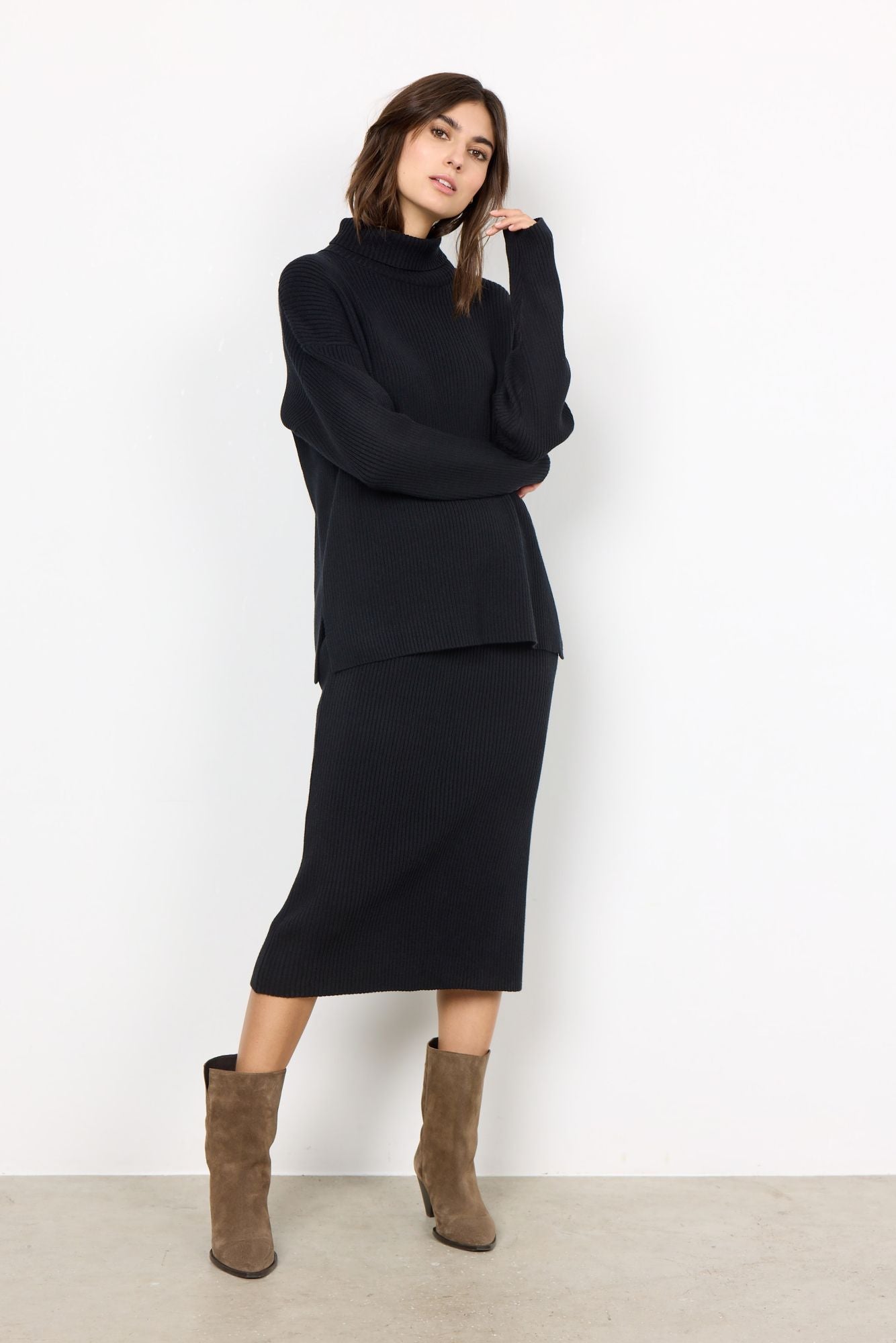 Soyaconcept Damen Pullover KANITA 8 schwarz