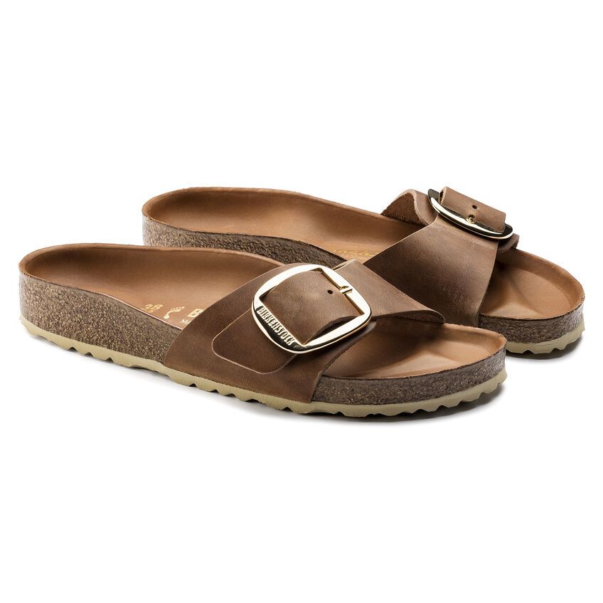 Birkenstock Damen Pantolette Madrid Big Buckle braun