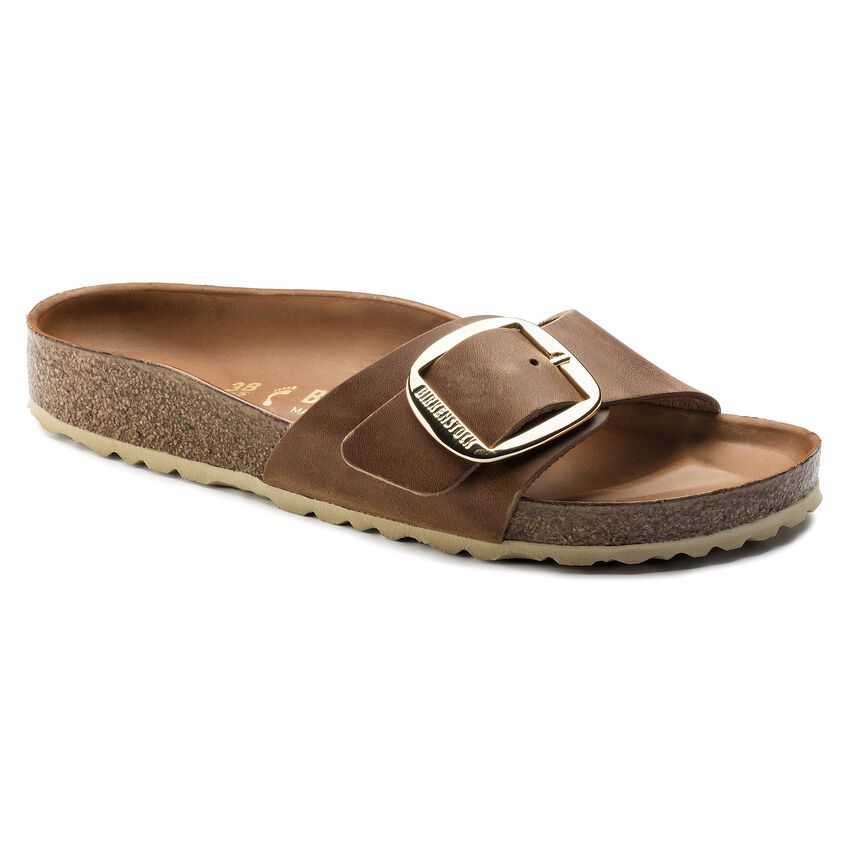 Birkenstock Damen Pantolette Madrid Big Buckle braun