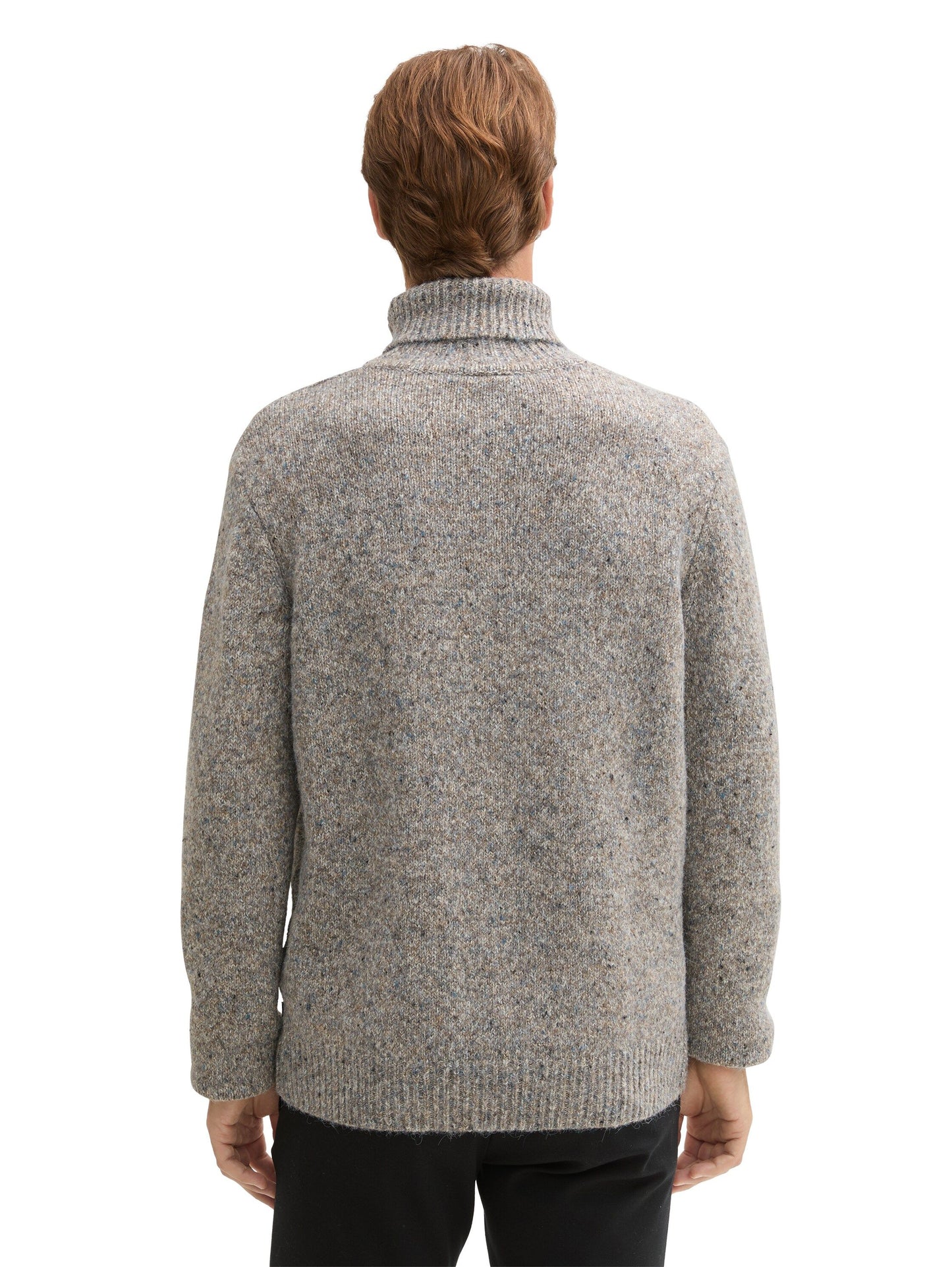 Tom Tailor Herren Rollkragenpullover braun