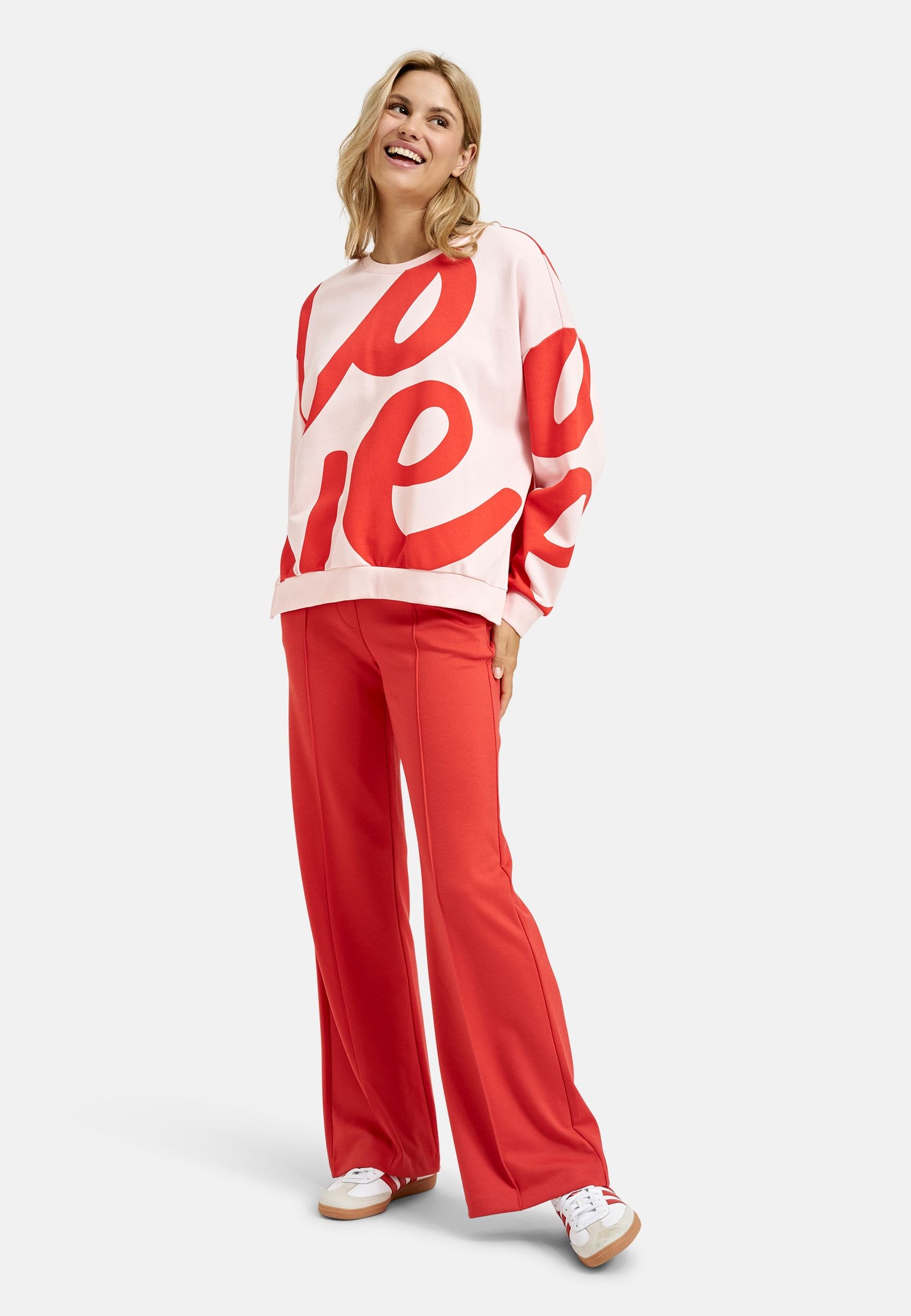Smith&Soul Damen Sweatshirt Love rosa