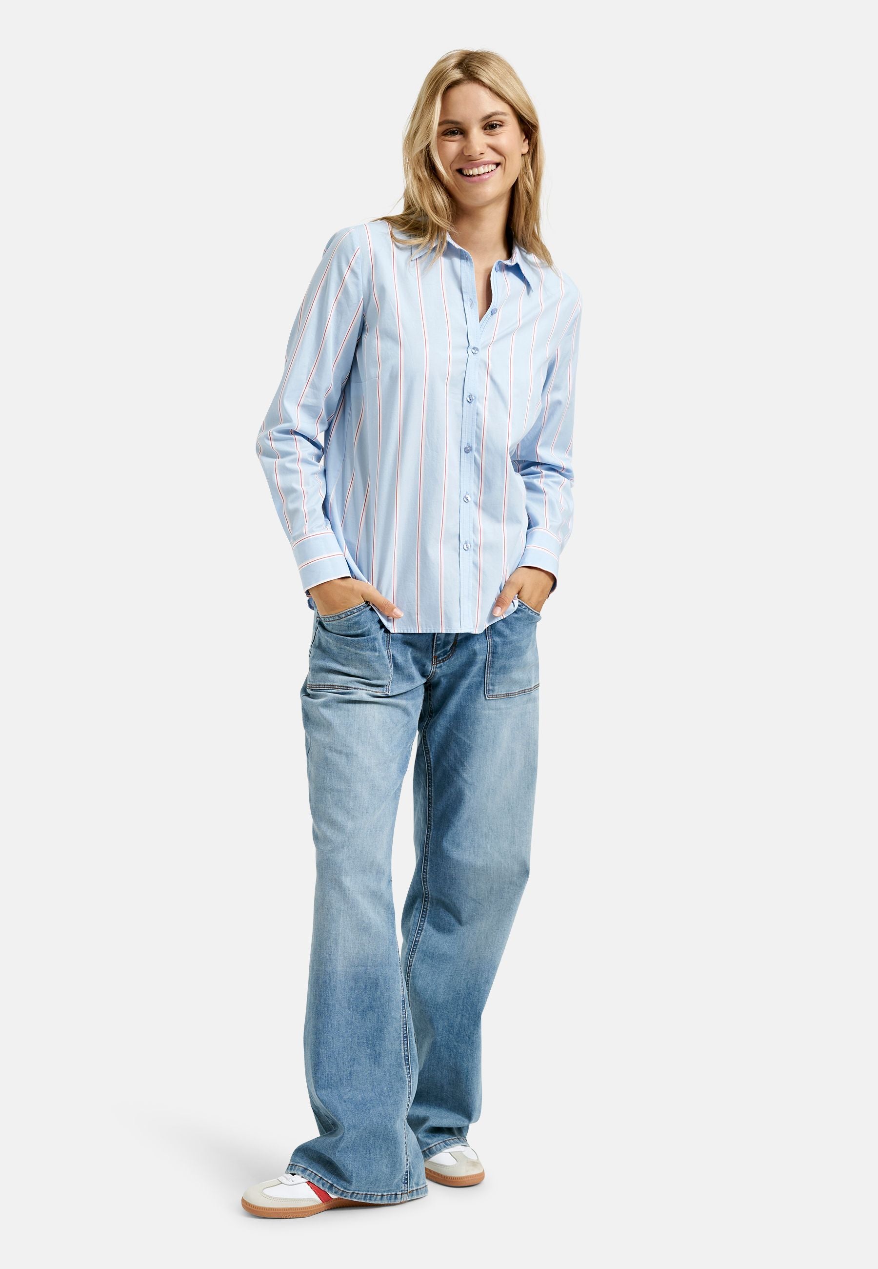 Smith&Soul Damen Hemdbluse blau