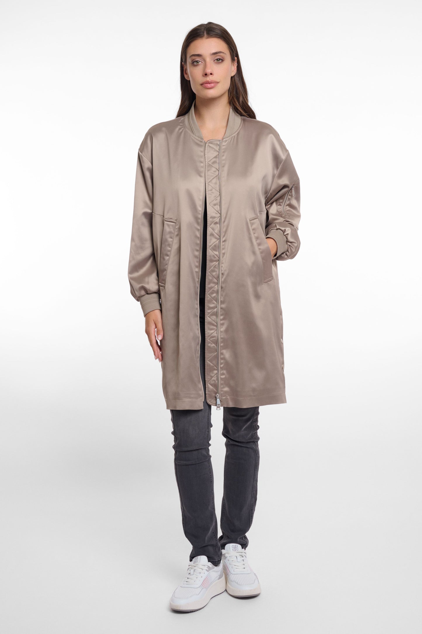 Rino & Pelle – Rino & Pelle Damen Bomberjacke Banner long