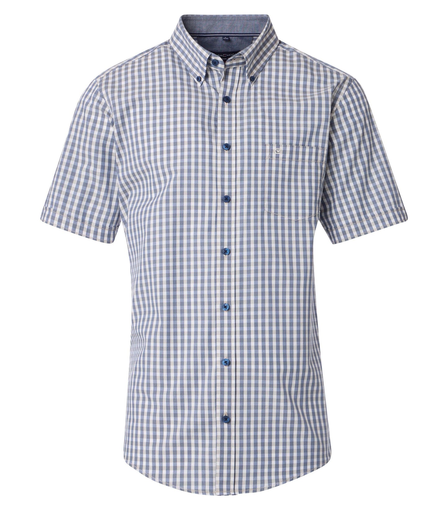 Casa Moda Herren Kurzarmhemd blau