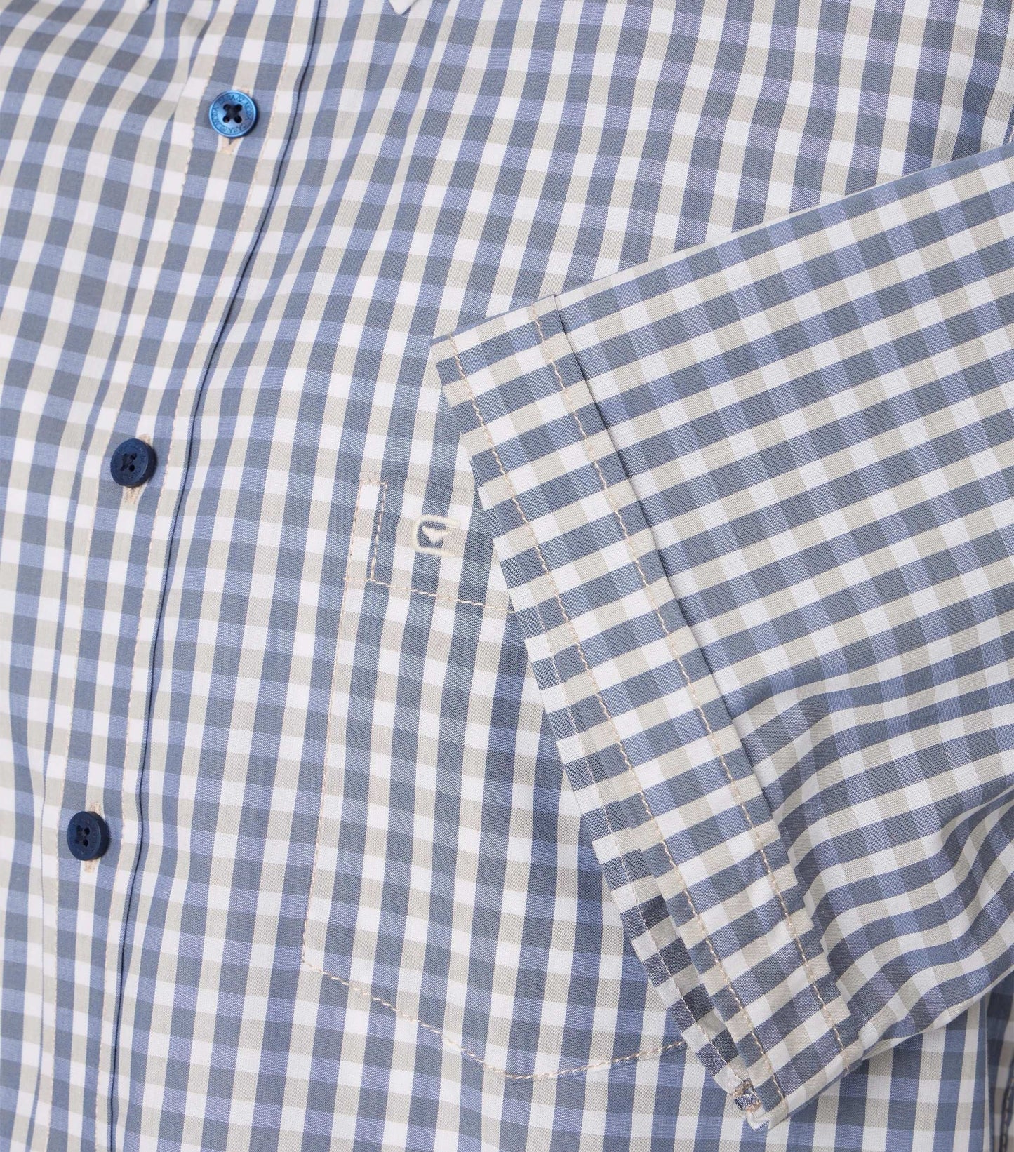 Casa Moda Herren Kurzarmhemd blau