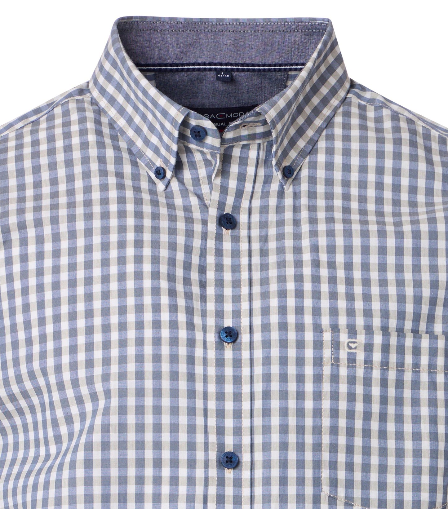 Casa Moda Herren Kurzarmhemd blau