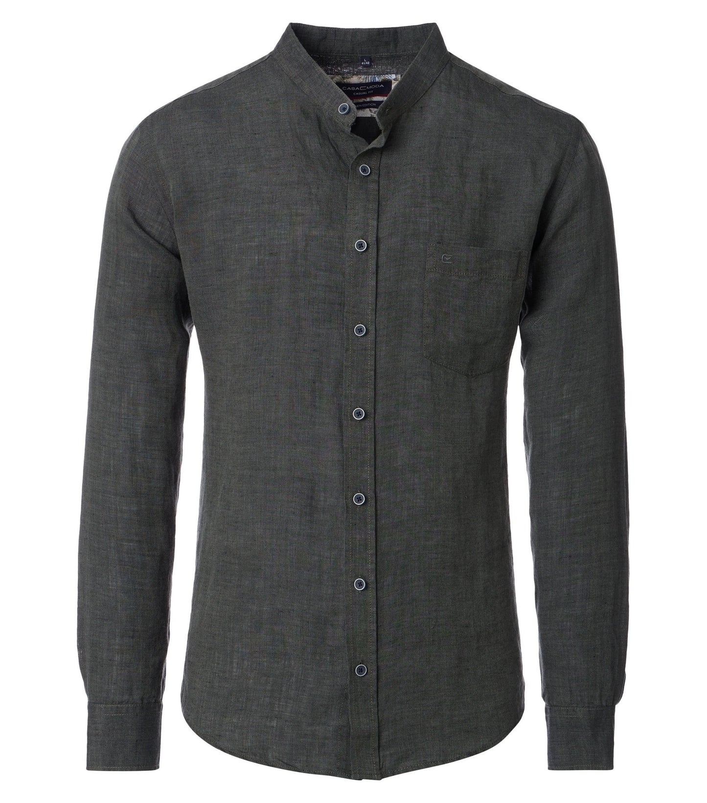 Casa Moda Herren Leinenhemd grün