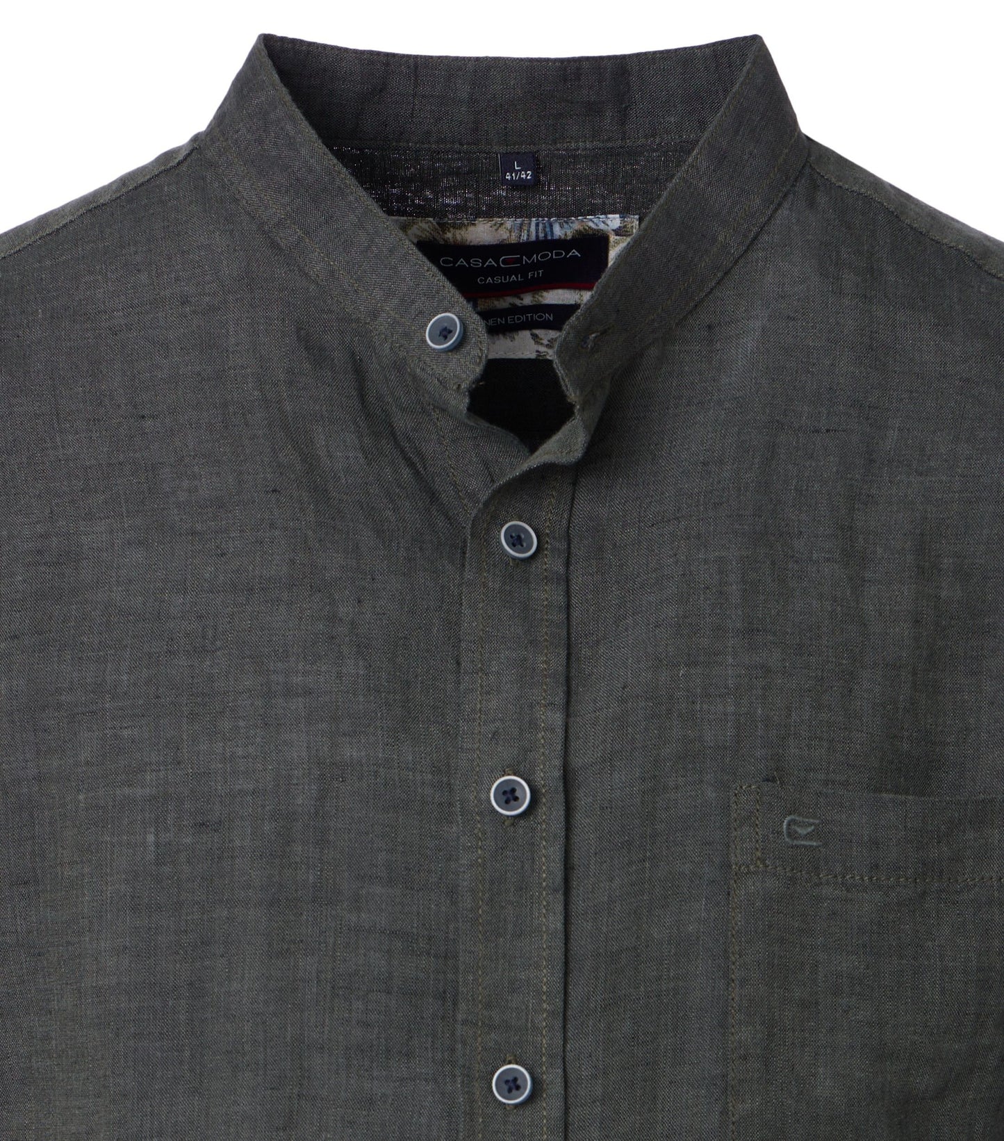 Casa Moda Herren Leinenhemd grün