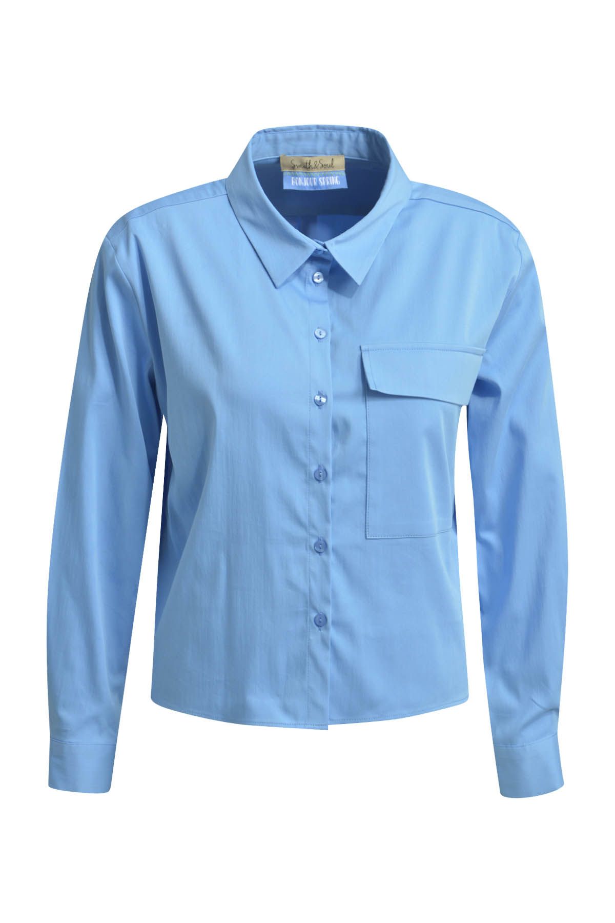 Smith&Soul Damen Hemdbluse blau