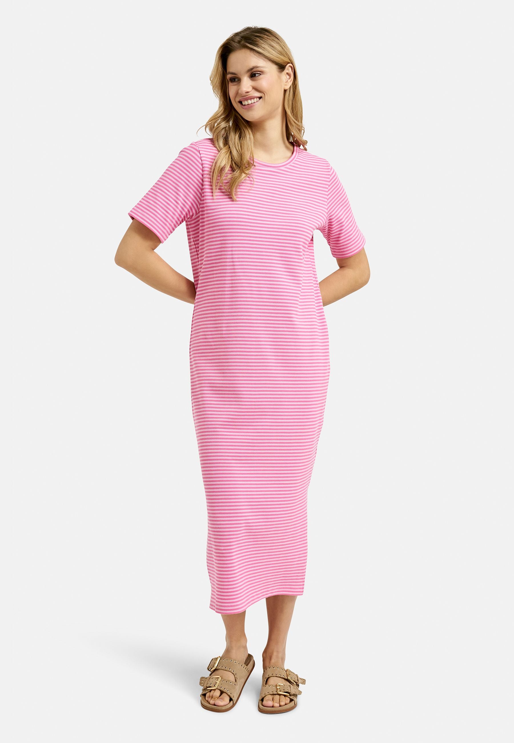 Smith&Soul Damen Structure Jersey Kleid rosa
