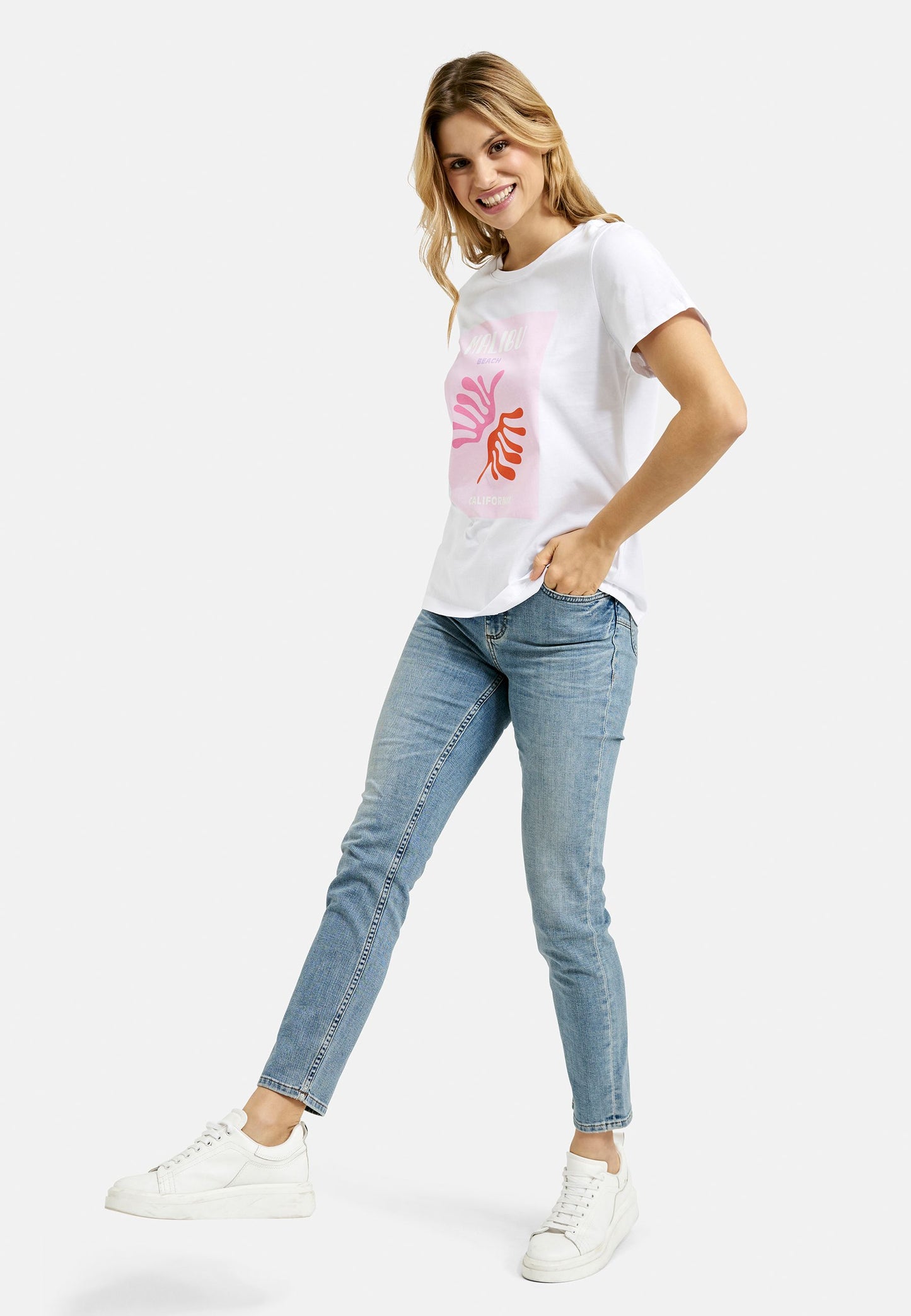 Smith&Soul T-Shirt Table Book Print rosa