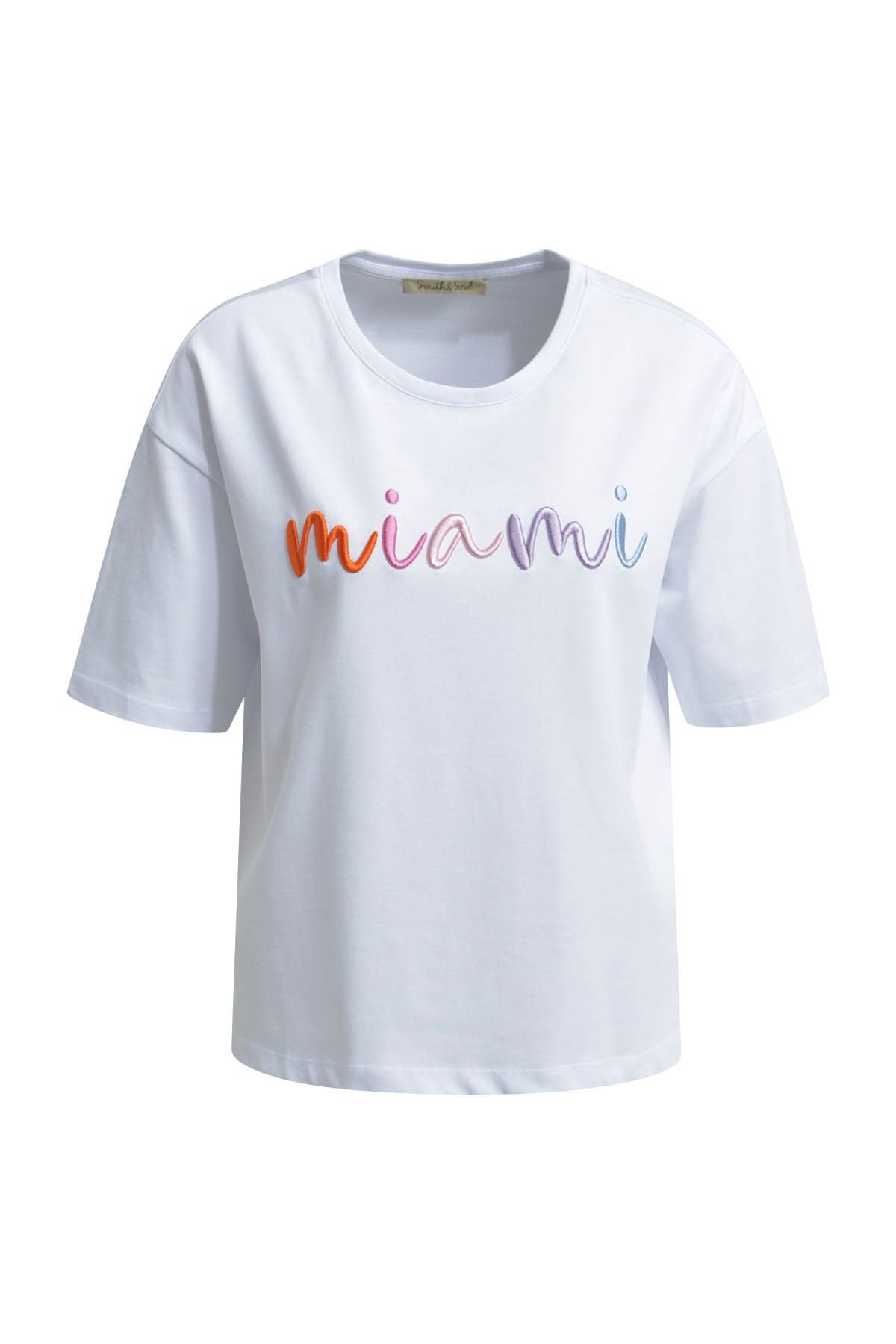 Smith&Soul Damen Boxy T-Shirt weiß
