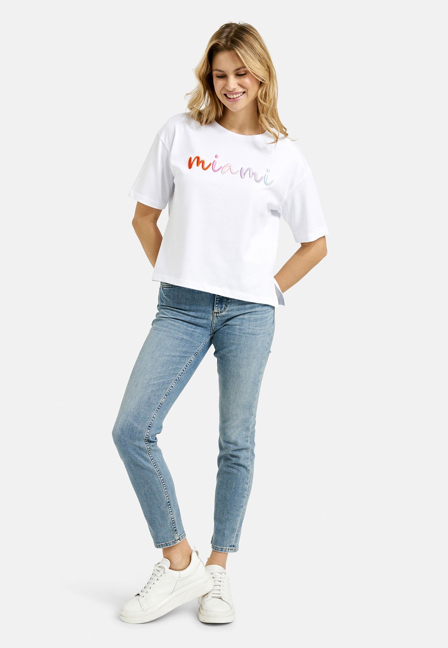 Smith&Soul Damen Boxy T-Shirt weiß