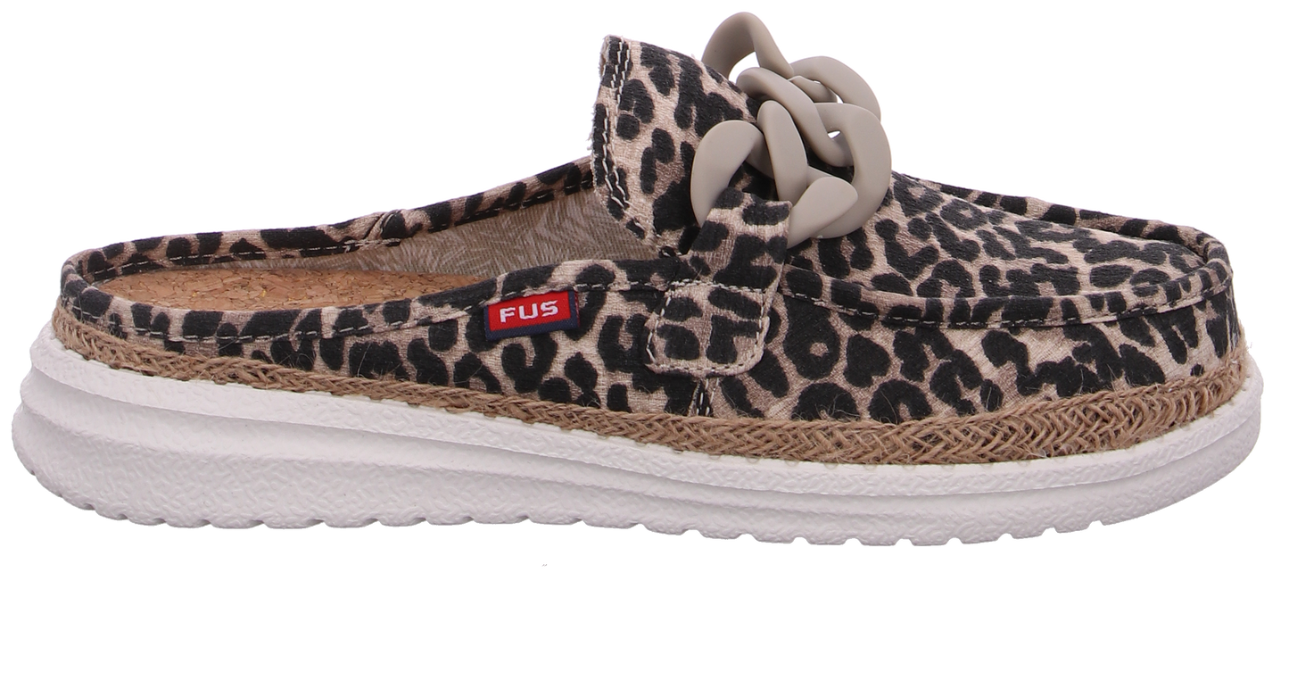 Fusion Schuh Ella Chain Raffia leo beige beige