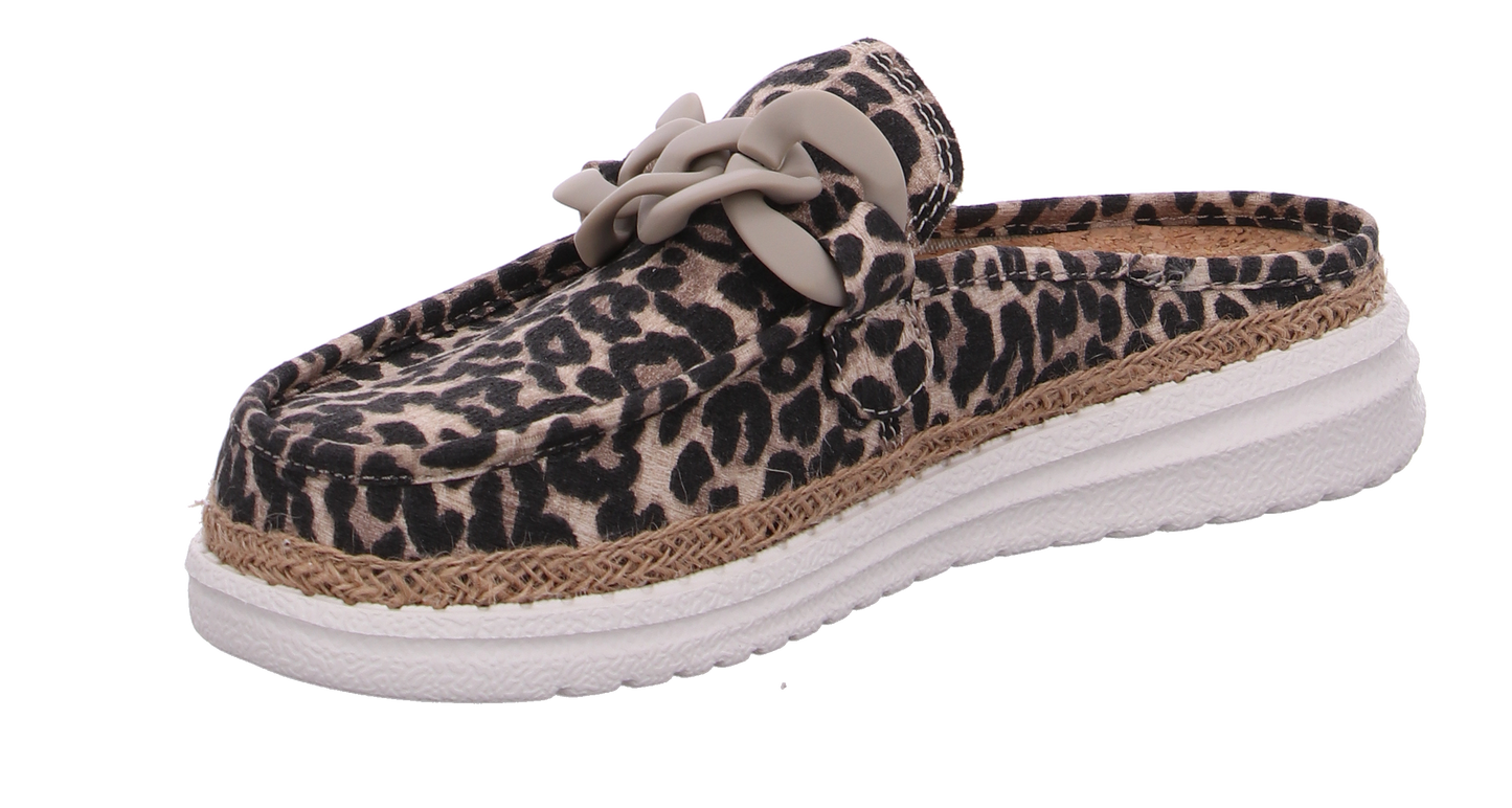 Fusion Schuh Ella Chain Raffia leo beige beige