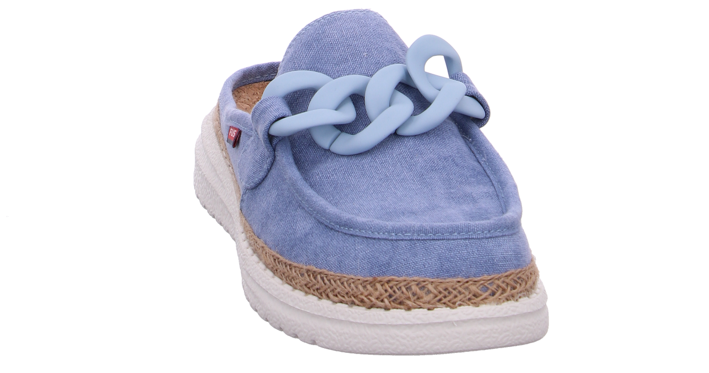 Fusion Damen Schuh Ella Chain Raffia blau