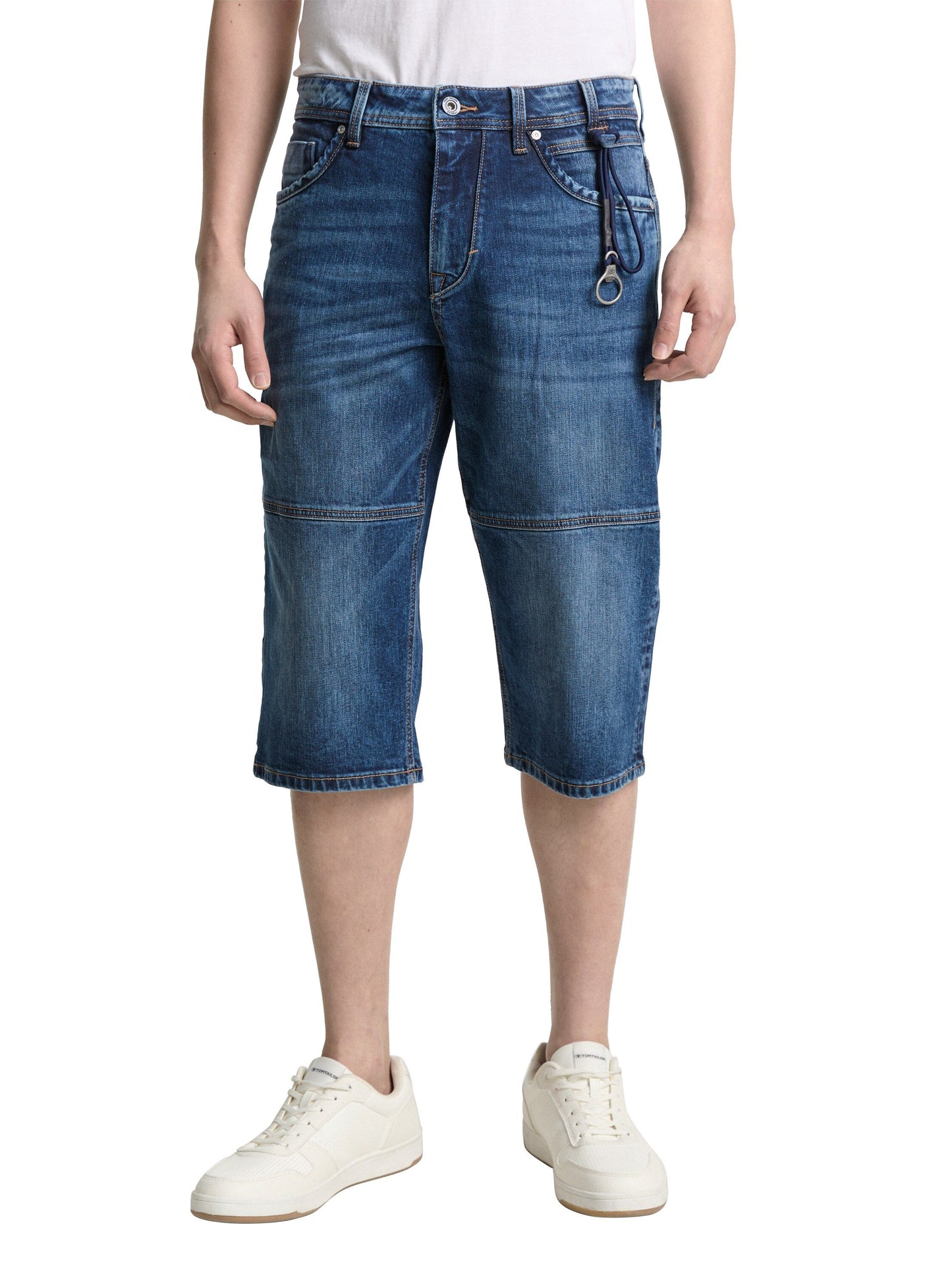 Tom Tailor Herren Relaxed Overknee Jeans Shorts blau