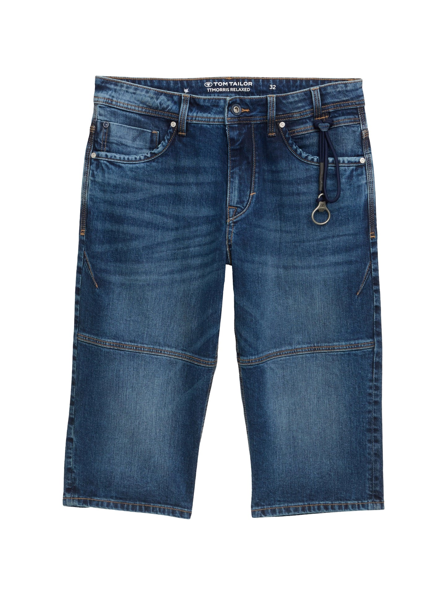 Tom Tailor Herren Relaxed Overknee Jeans Shorts blau