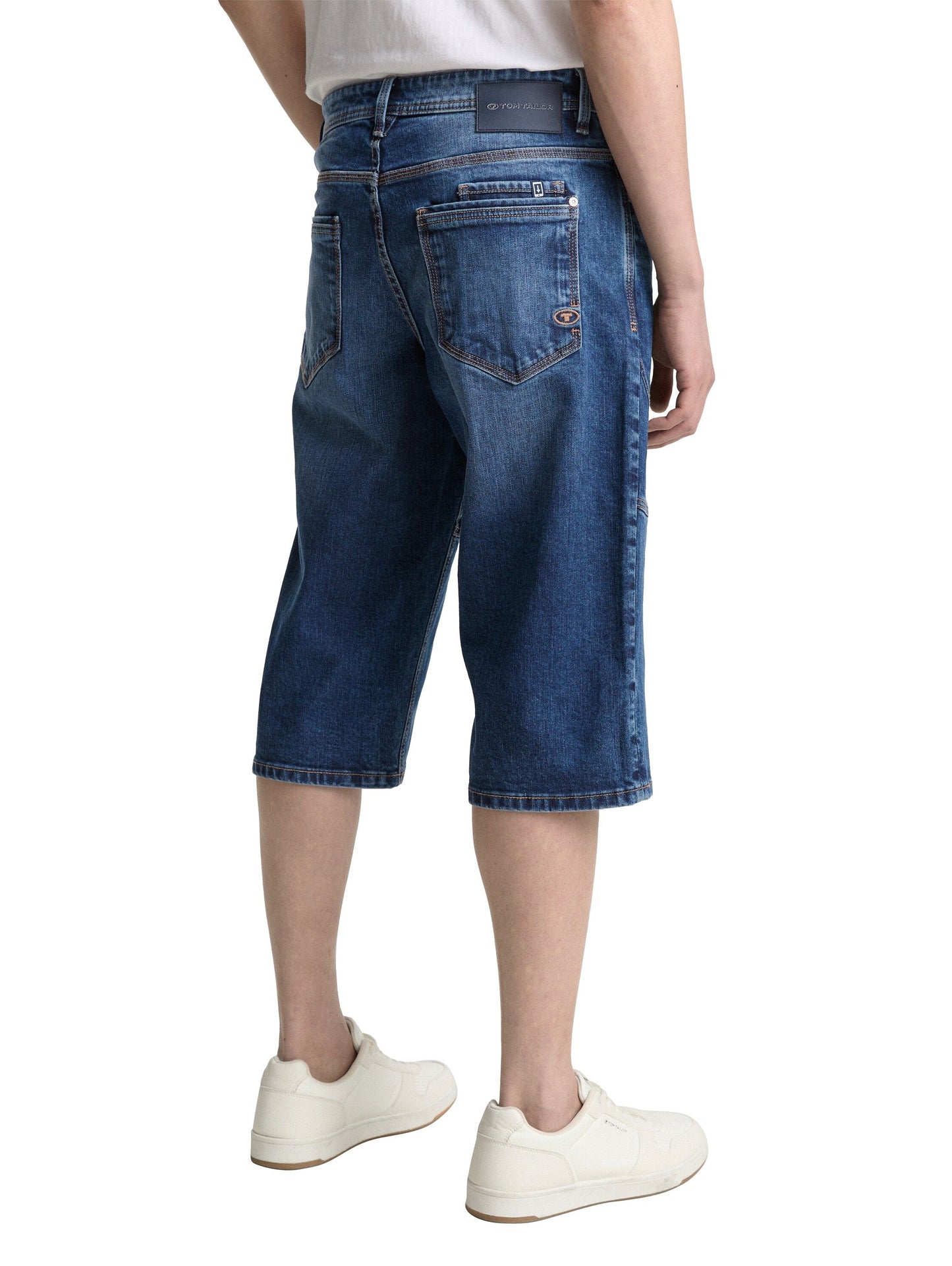 Tom Tailor Herren Relaxed Overknee Jeans Shorts blau