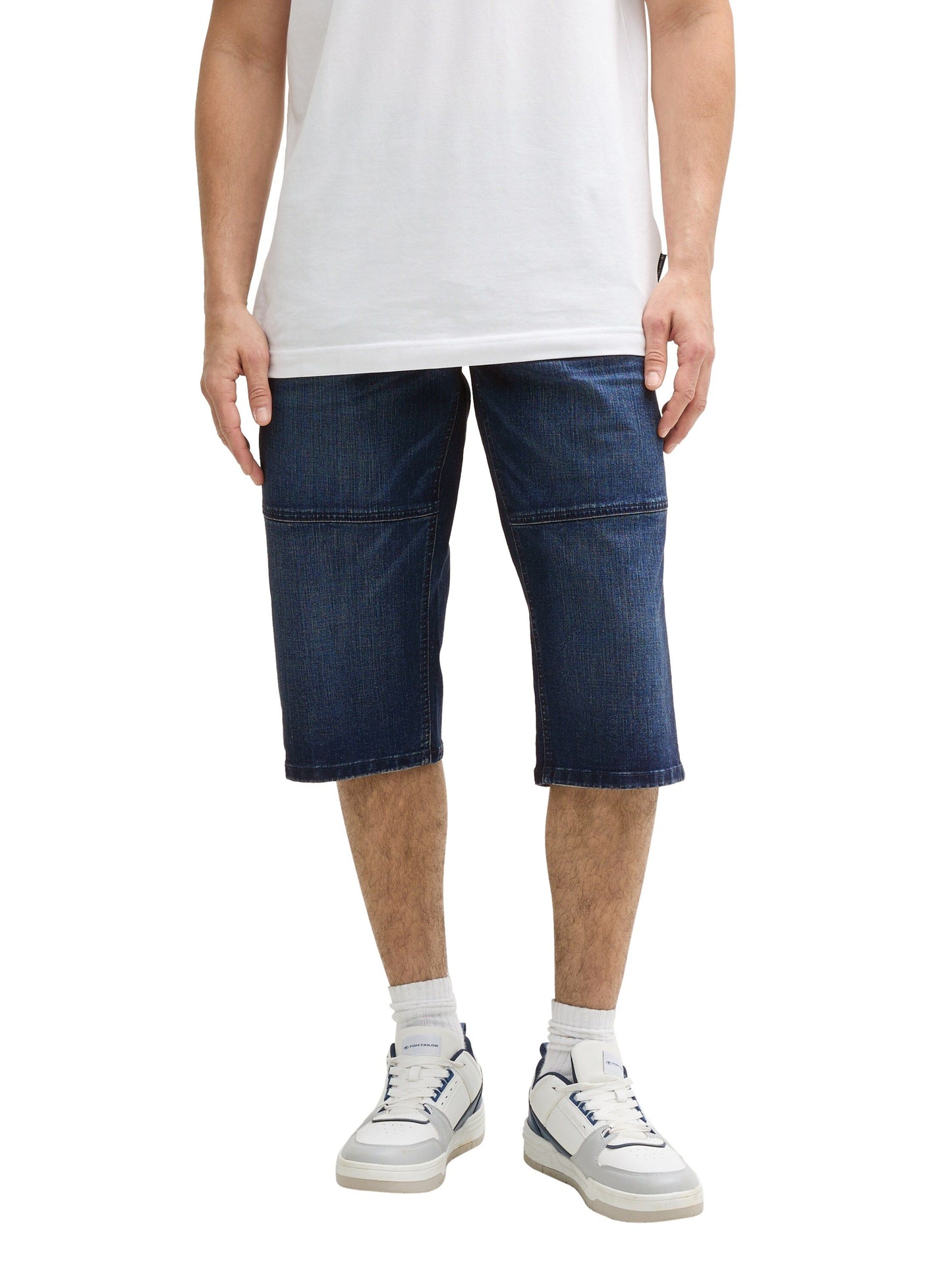 Tom Tailor Herren Relaxed Overknee Jeans Shorts blau
